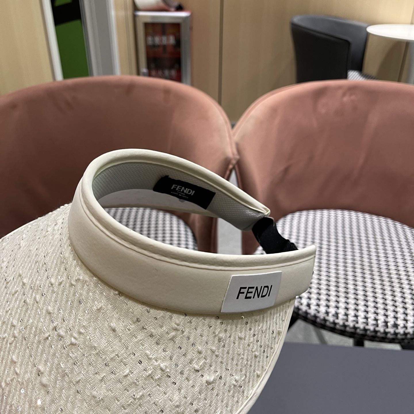 FENDI 芬迪 防晒帽子女春夏户外太阳帽防紫外线遮阳空顶帽大檐骑行发箍贝壳帽