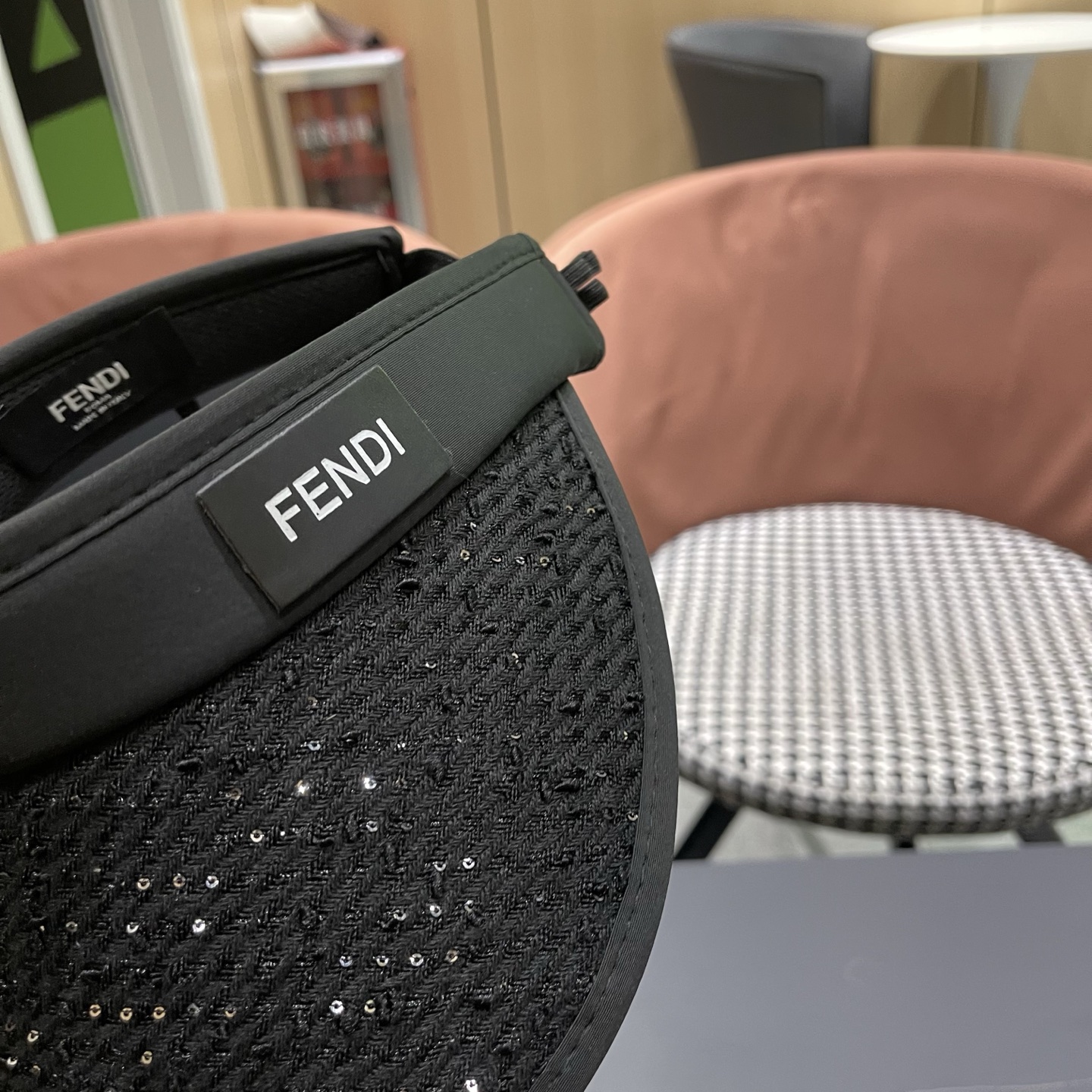 FENDI 芬迪 防晒帽子女春夏户外太阳帽防紫外线遮阳空顶帽大檐骑行发箍贝壳帽