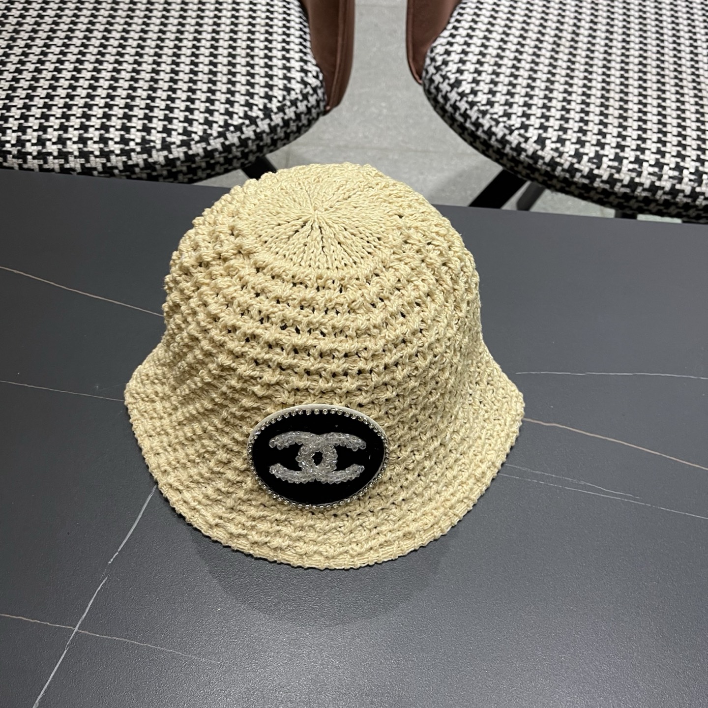 CHANEL香奈儿 镂空草帽子女2026新款薄夏季度假海边沙滩出游遮阳防晒帽
