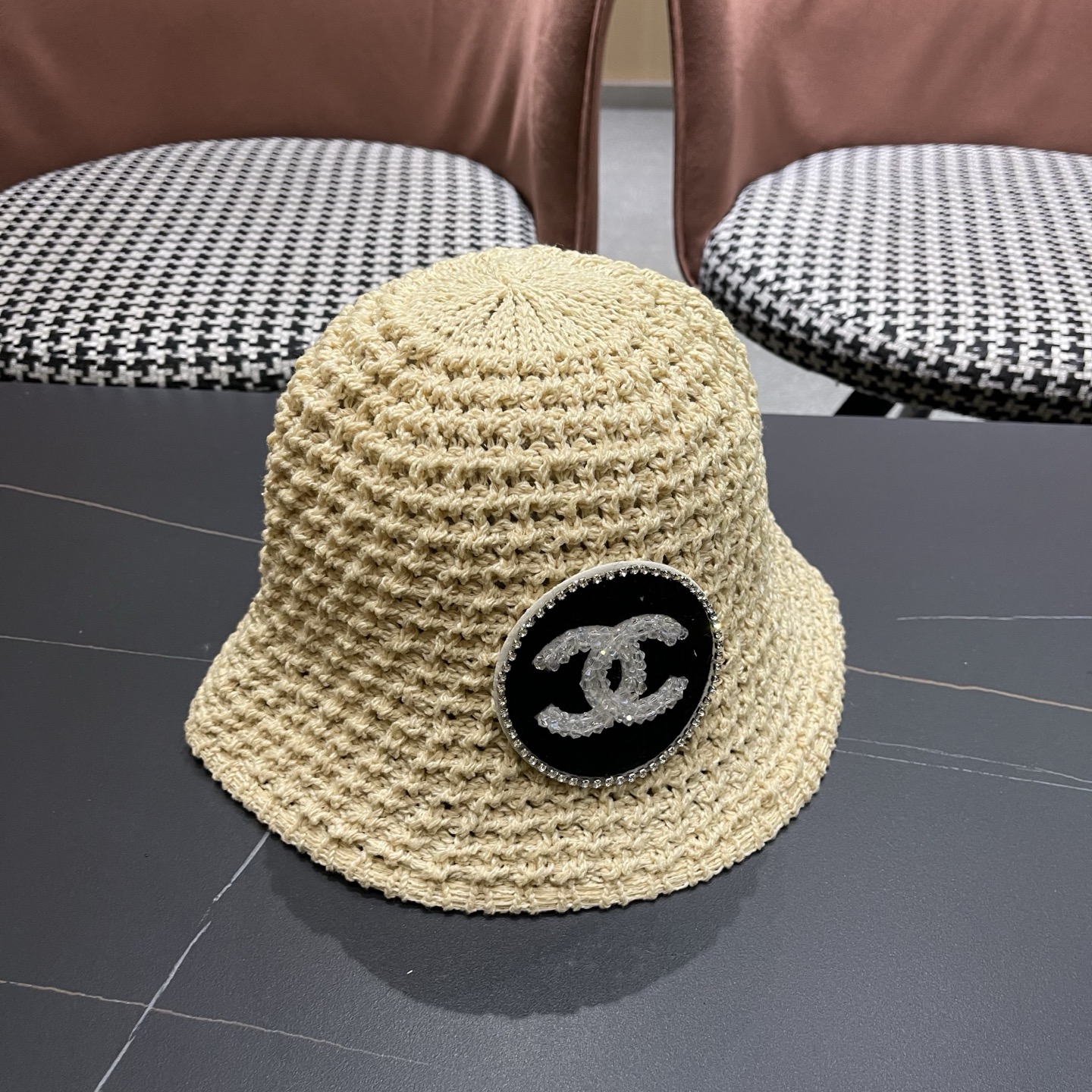 CHANEL香奈儿 镂空草帽子女2026新款薄夏季度假海边沙滩出游遮阳防晒帽