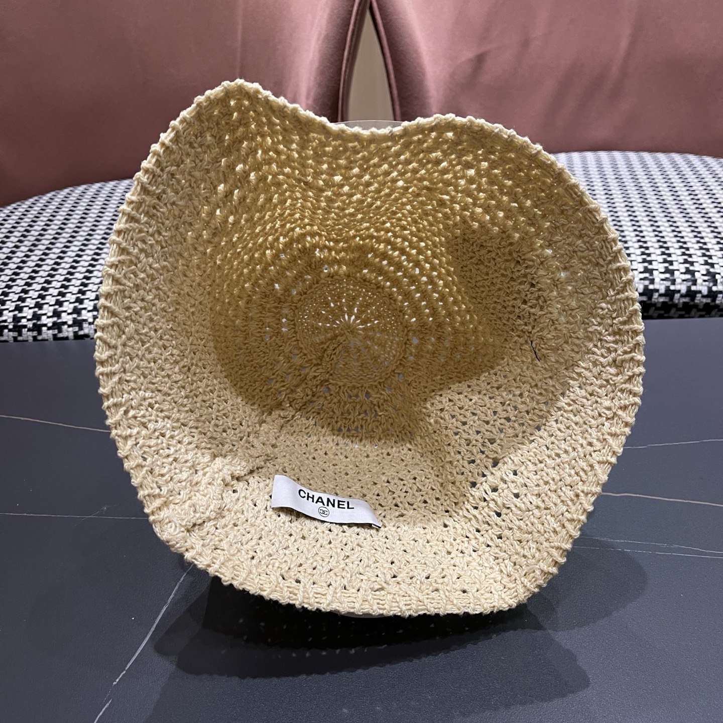 CHANEL香奈儿 镂空草帽子女2026新款薄夏季度假海边沙滩出游遮阳防晒帽