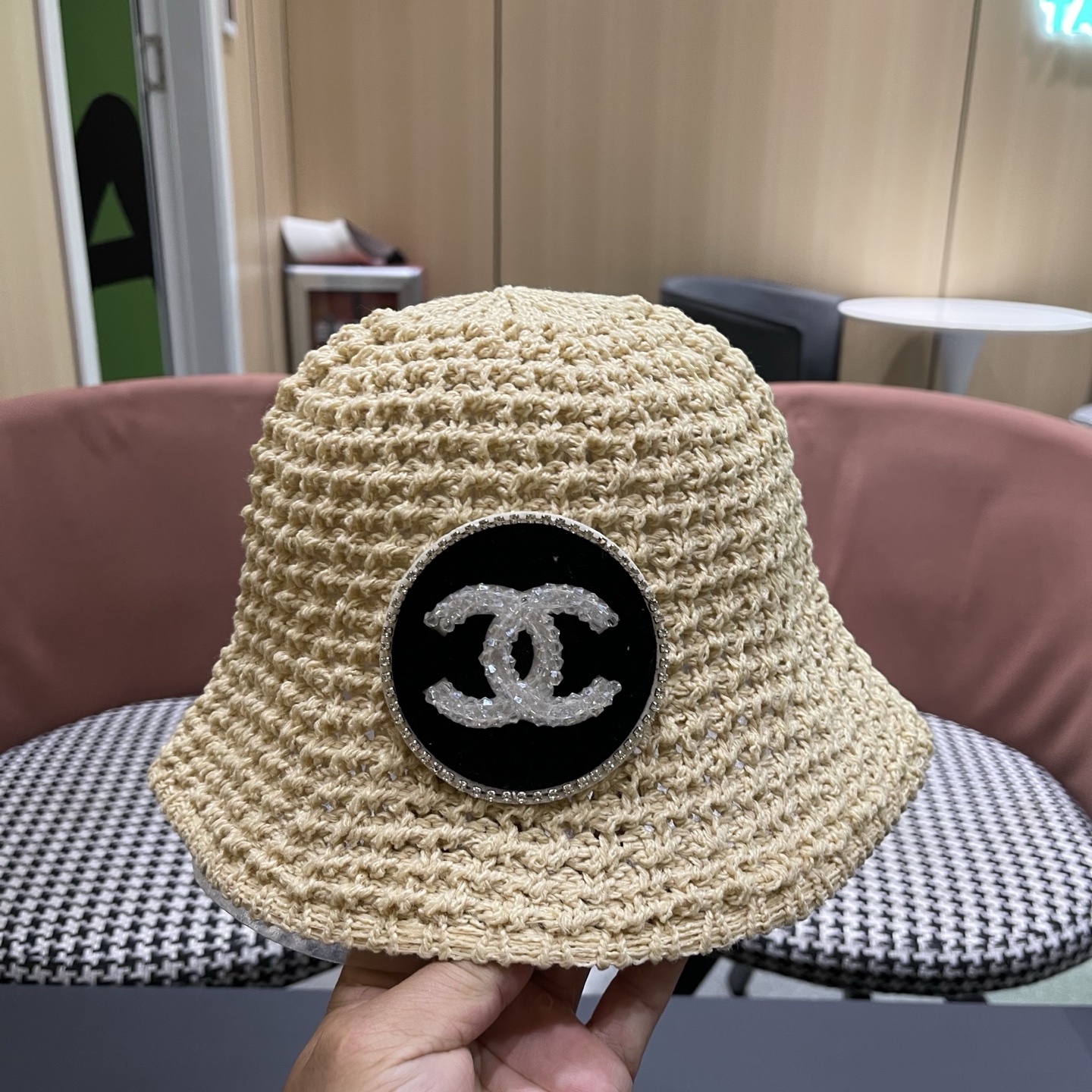 CHANEL香奈儿 镂空草帽子女2026新款薄夏季度假海边沙滩出游遮阳防晒帽