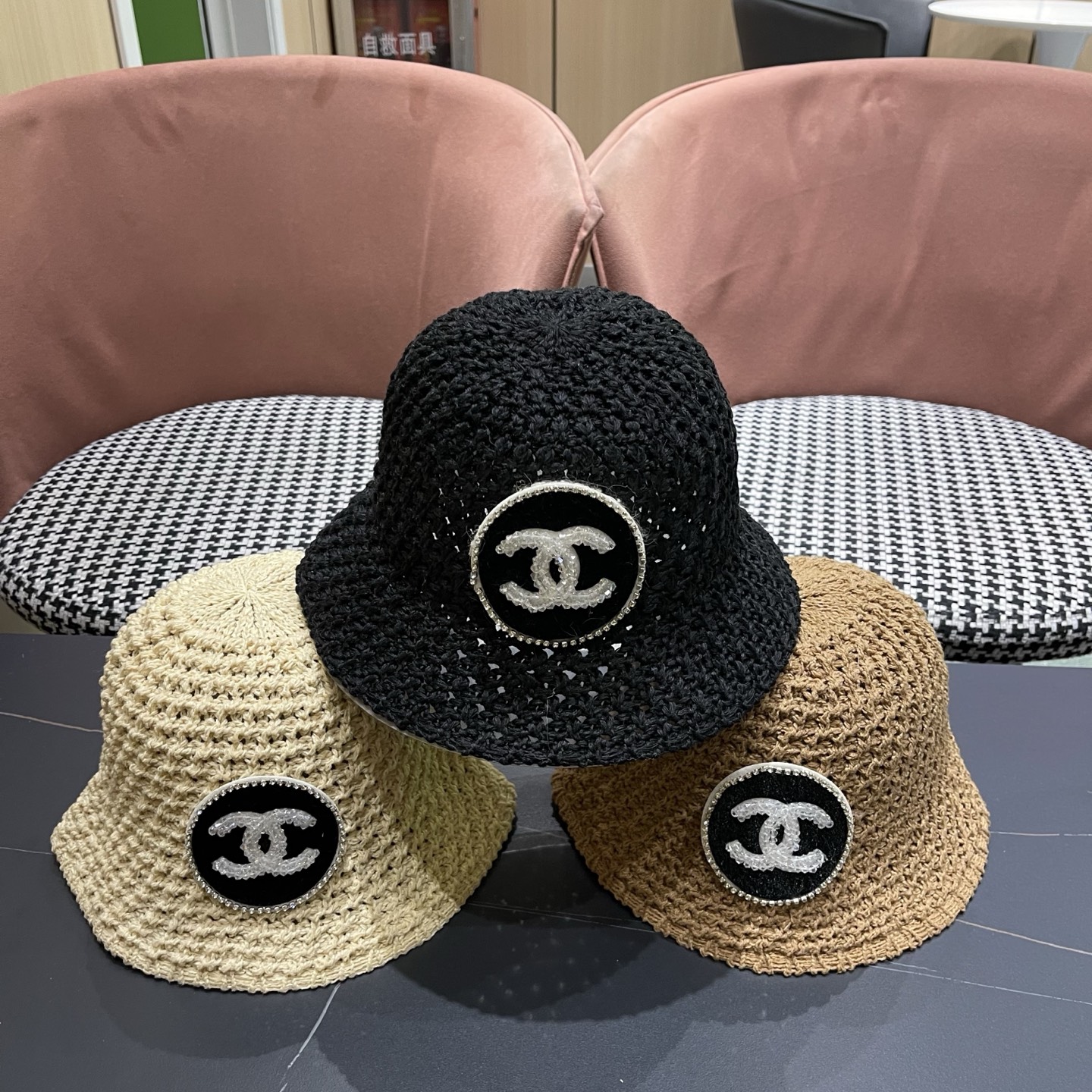CHANEL香奈儿 镂空草帽子女2026新款薄夏季度假海边沙滩出游遮阳防晒帽