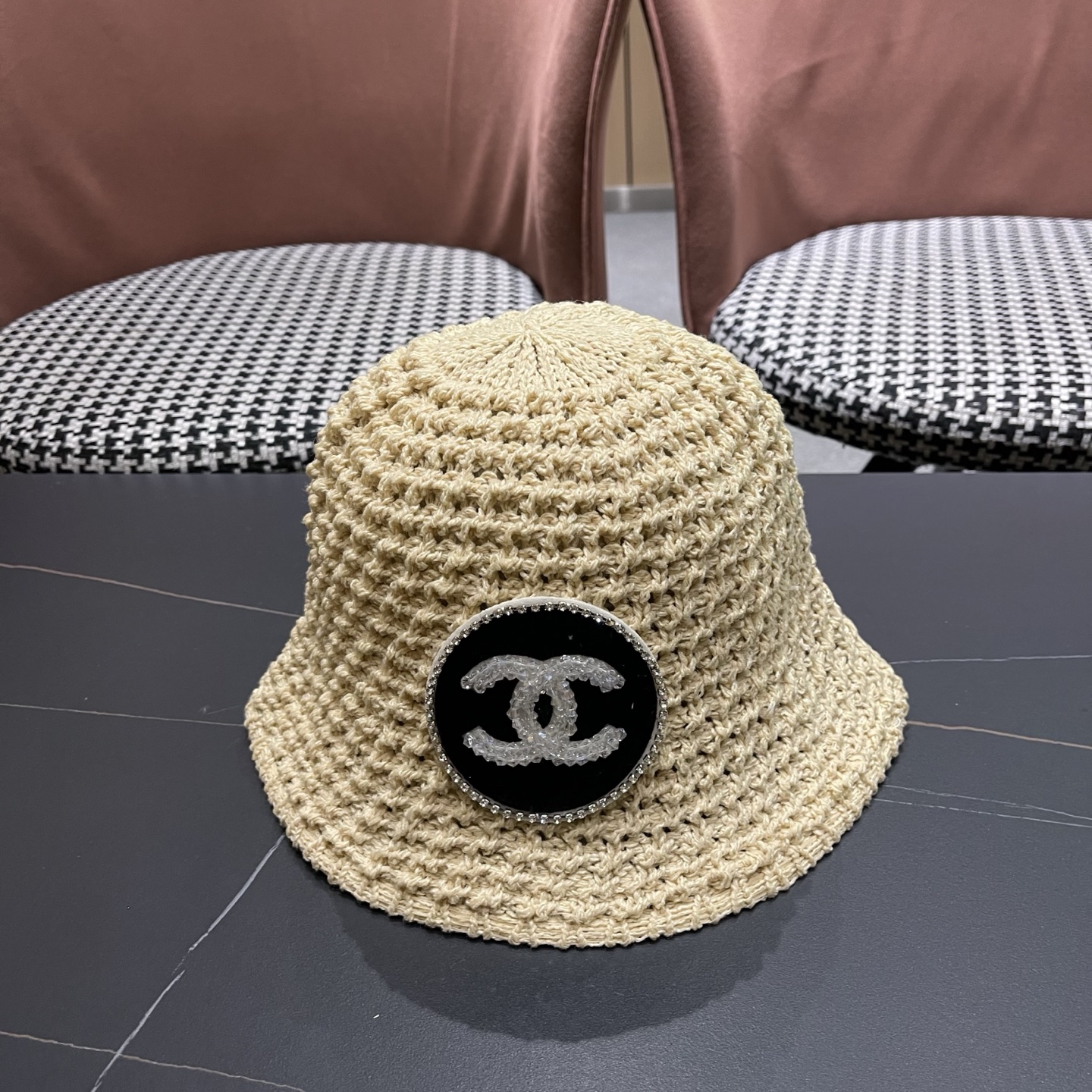 CHANEL香奈儿 镂空草帽子女2026新款薄夏季度假海边沙滩出游遮阳防晒帽