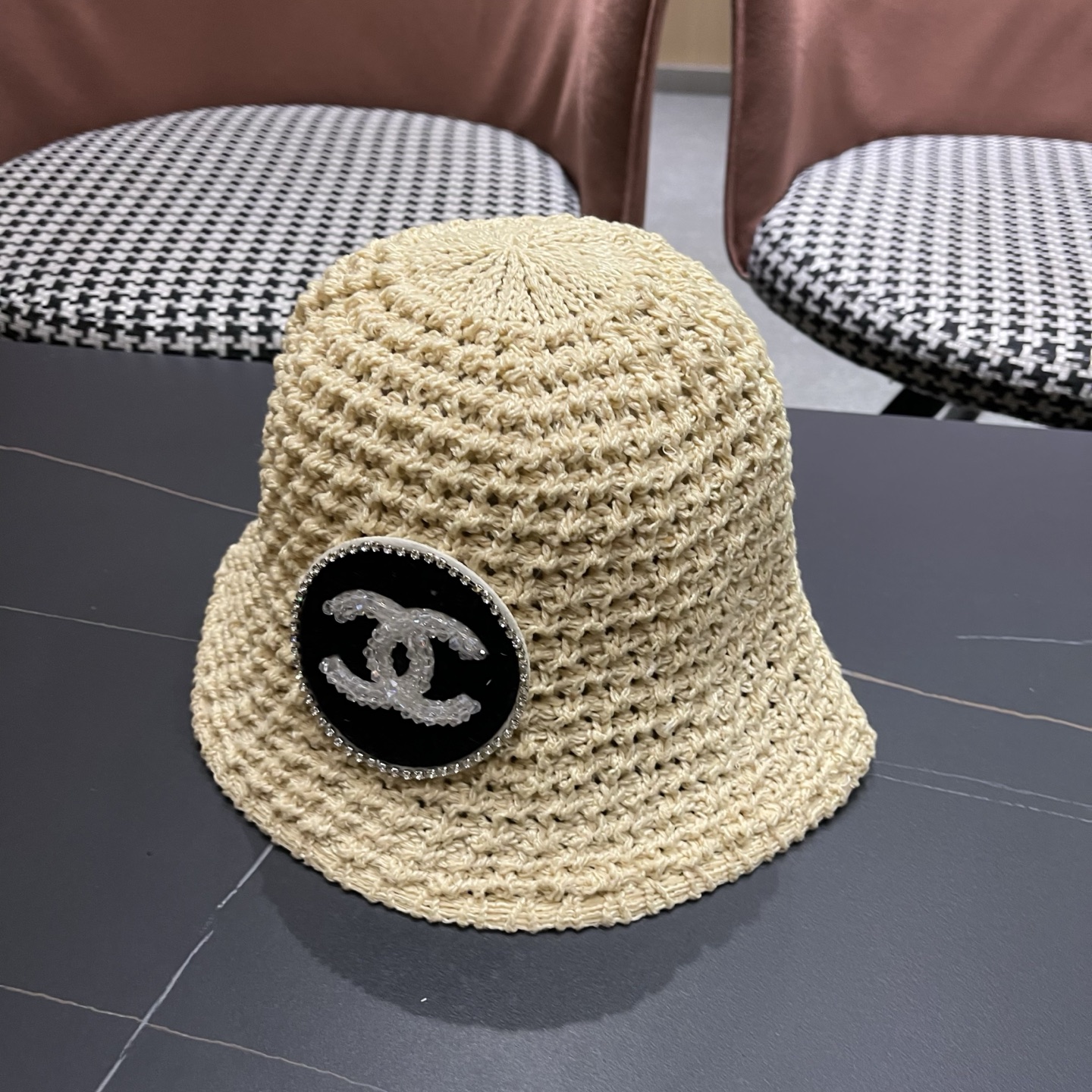 CHANEL香奈儿 镂空草帽子女2026新款薄夏季度假海边沙滩出游遮阳防晒帽