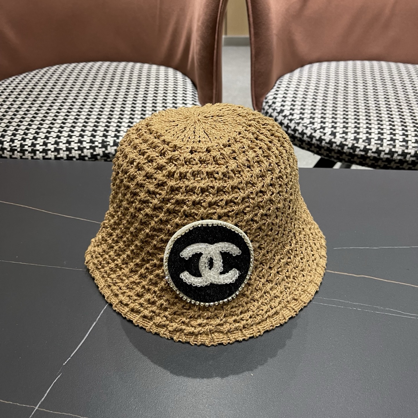CHANEL香奈儿 镂空草帽子女2026新款薄夏季度假海边沙滩出游遮阳防晒帽