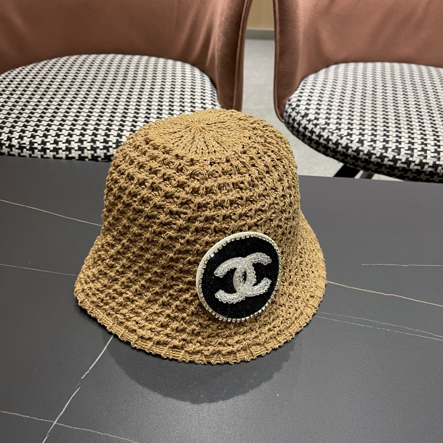 CHANEL香奈儿 镂空草帽子女2026新款薄夏季度假海边沙滩出游遮阳防晒帽