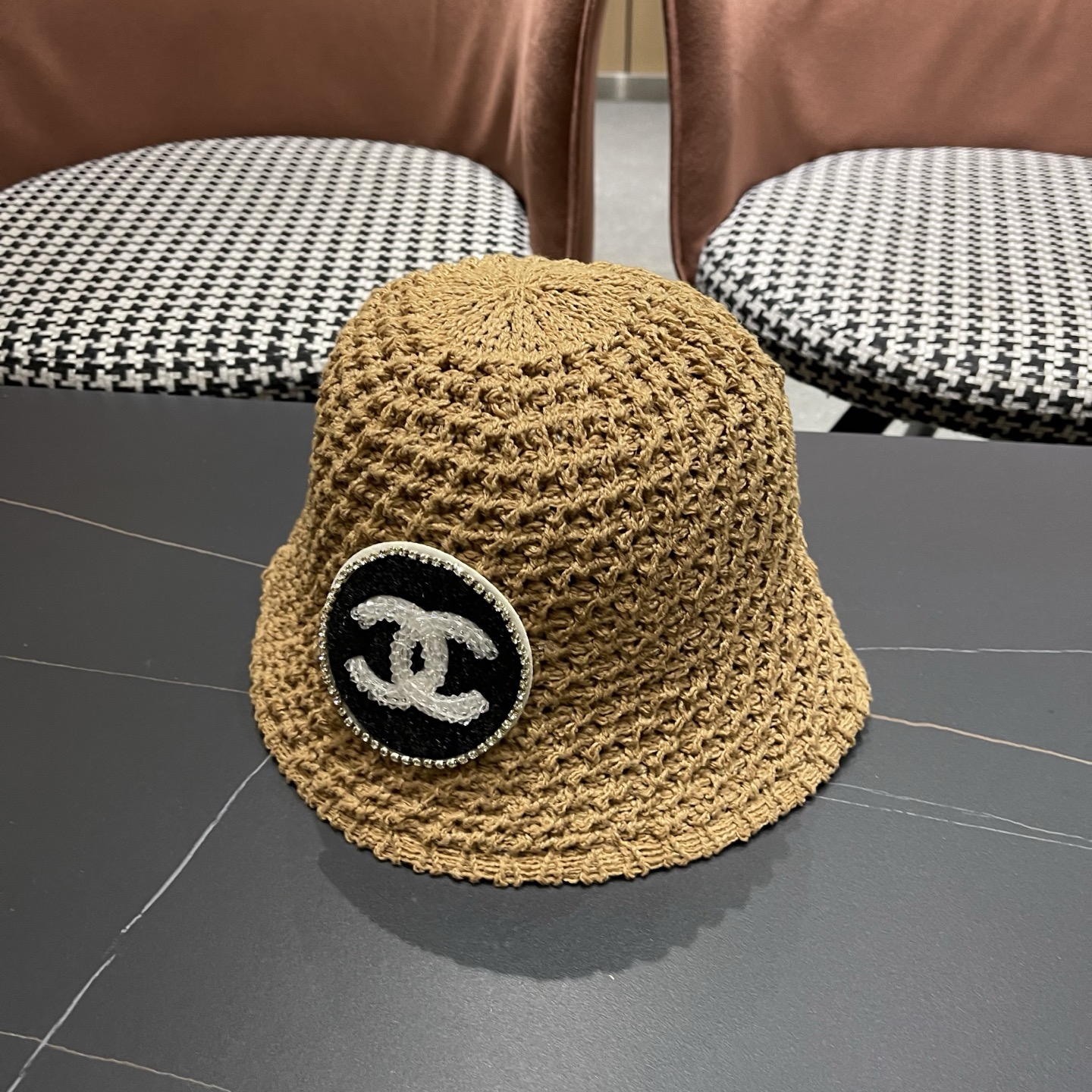 CHANEL香奈儿 镂空草帽子女2026新款薄夏季度假海边沙滩出游遮阳防晒帽