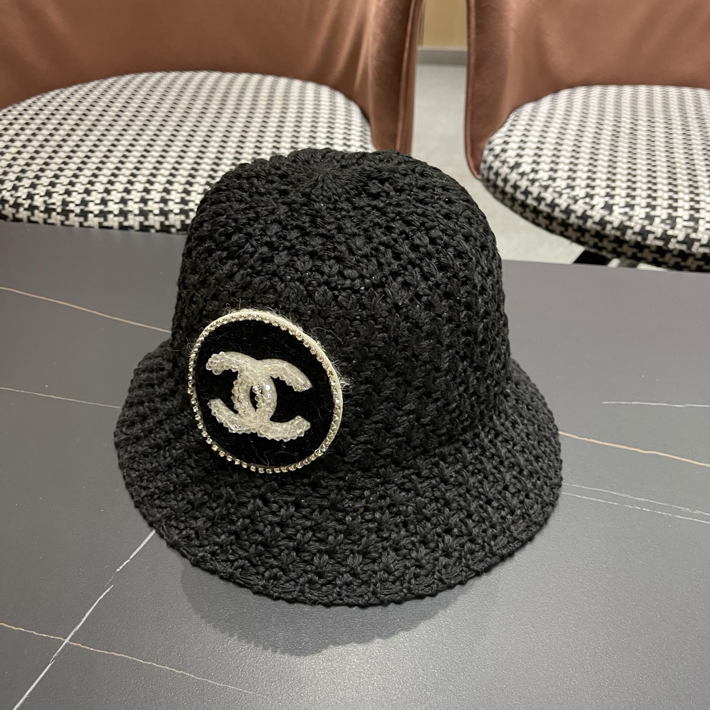 CHANEL香奈儿 镂空草帽子女2026新款薄夏季度假海边沙滩出游遮阳防晒帽