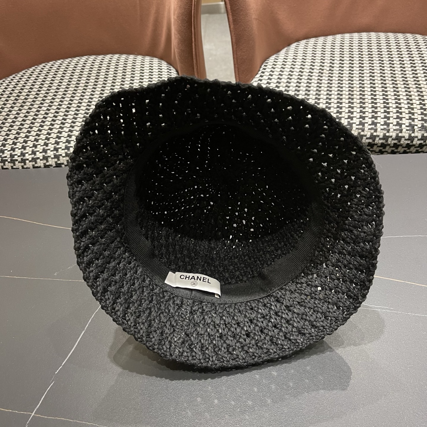 CHANEL香奈儿 镂空草帽子女2026新款薄夏季度假海边沙滩出游遮阳防晒帽