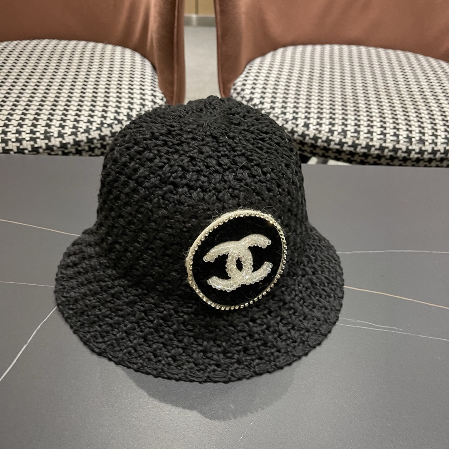 CHANEL香奈儿 镂空草帽子女2026新款薄夏季度假海边沙滩出游遮阳防晒帽