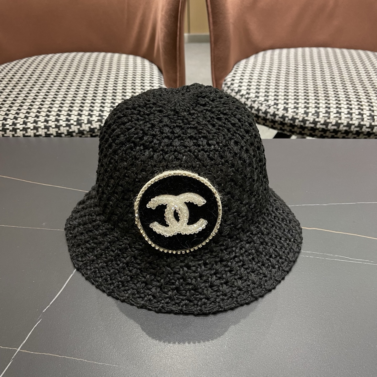 CHANEL香奈儿 镂空草帽子女2026新款薄夏季度假海边沙滩出游遮阳防晒帽