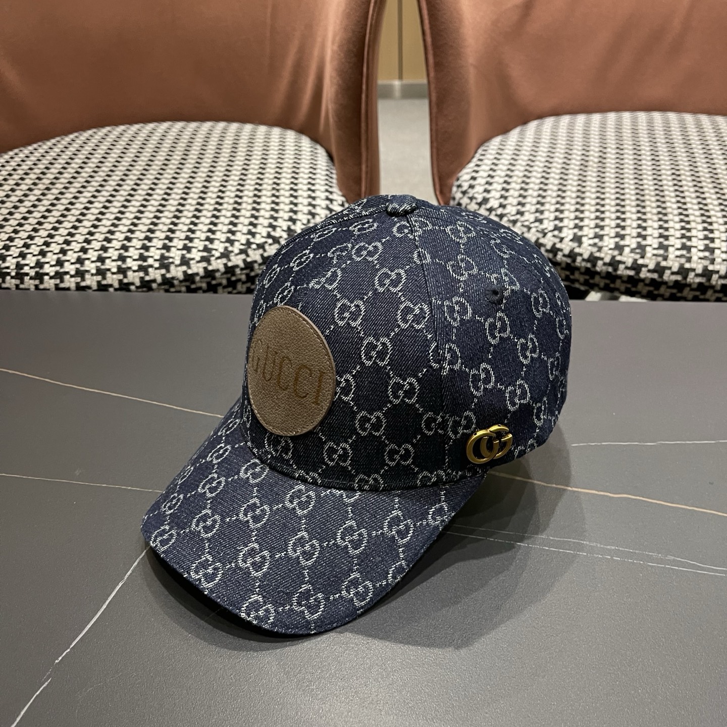 Gucci(古奇)最新原单棒球帽专柜1:1开模订制轻盈透气四季百搭男女适用，基础头围56，贴片可调节。