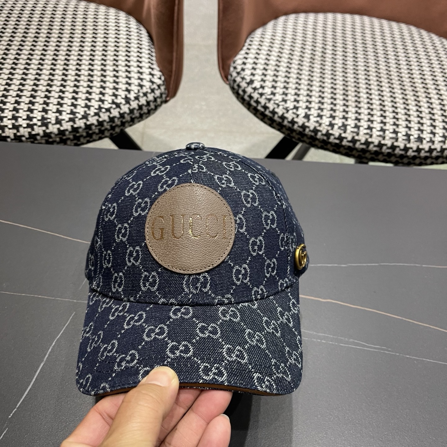 Gucci(古奇)最新原单棒球帽专柜1:1开模订制轻盈透气四季百搭男女适用，基础头围56，贴片可调节。