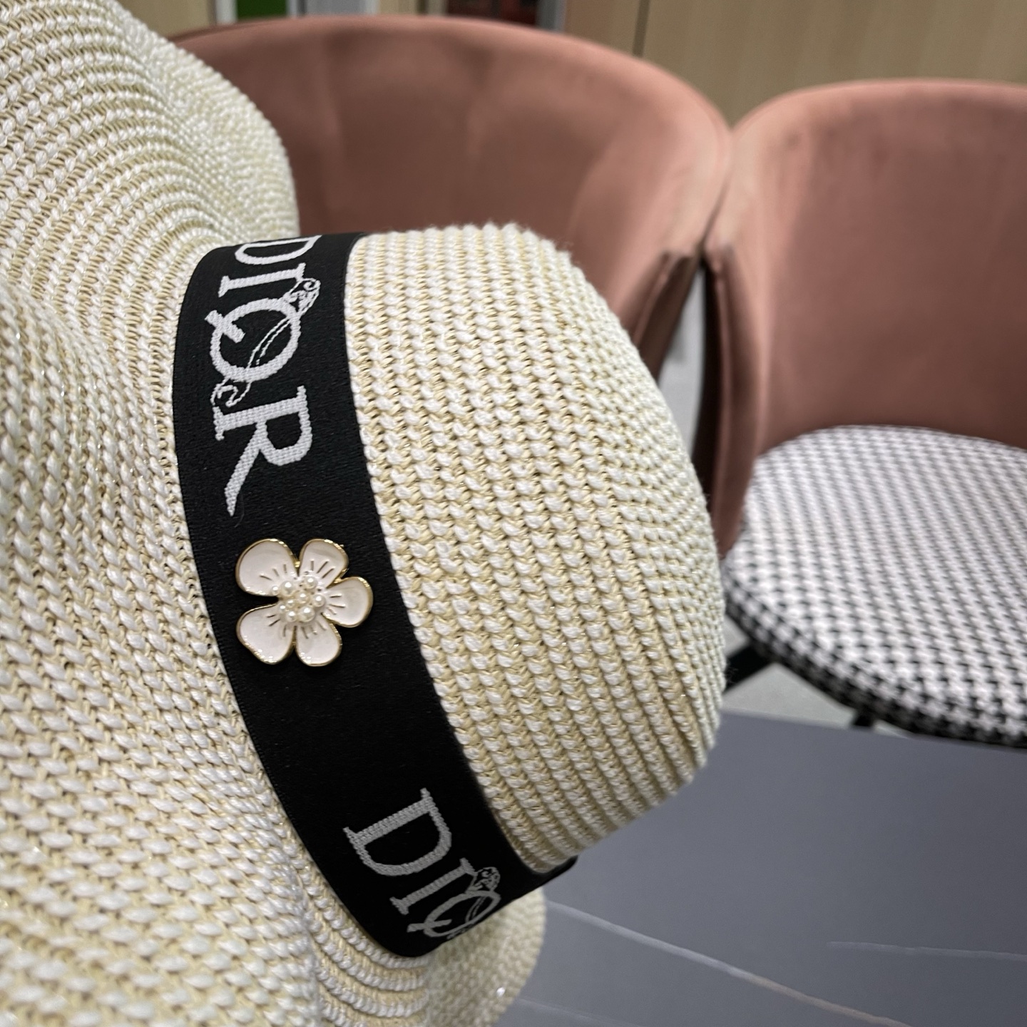 Dior迪奥 新款波浪形草帽女夏季海边度假大帽檐沙滩遮阳太阳帽子