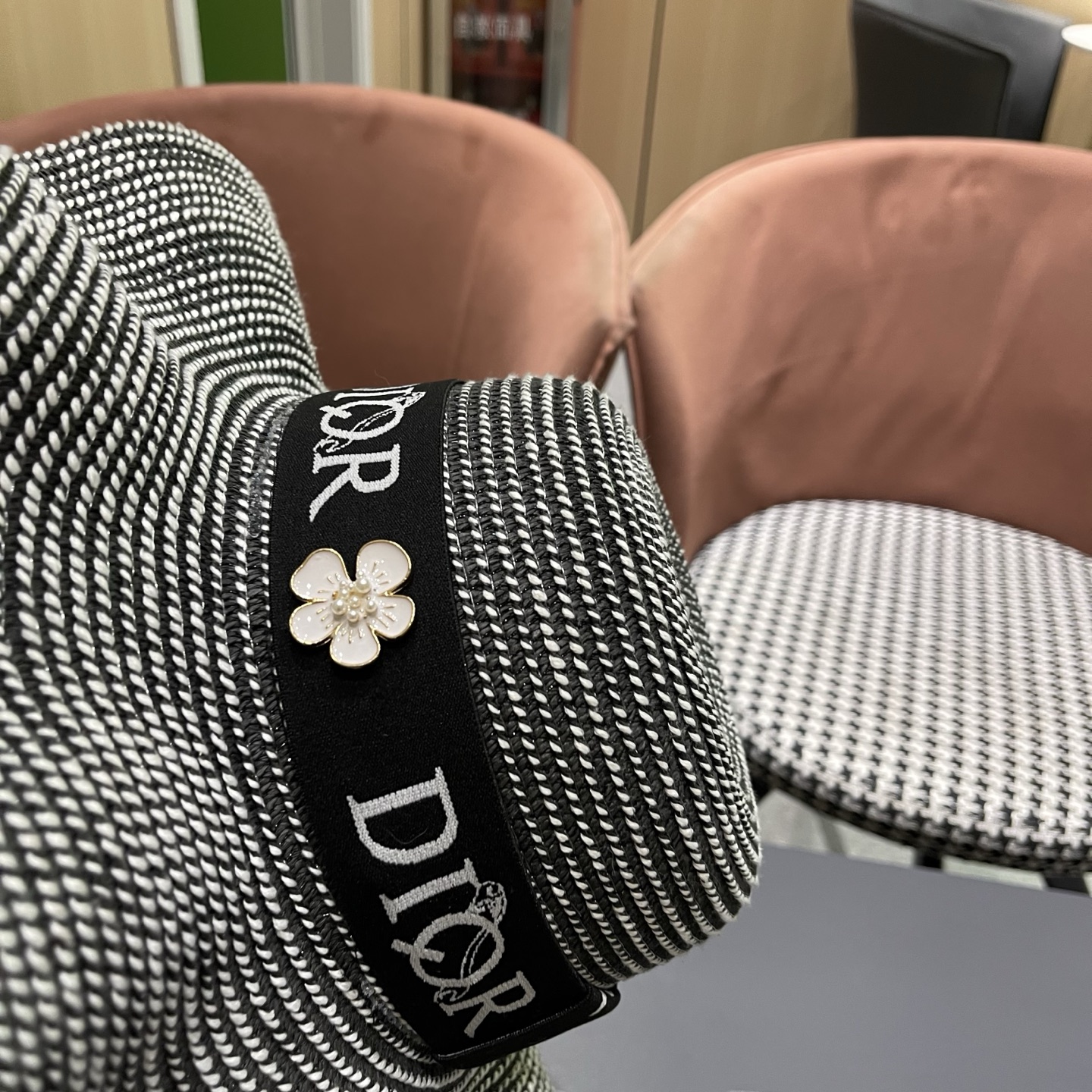 Dior迪奥 新款波浪形草帽女夏季海边度假大帽檐沙滩遮阳太阳帽子