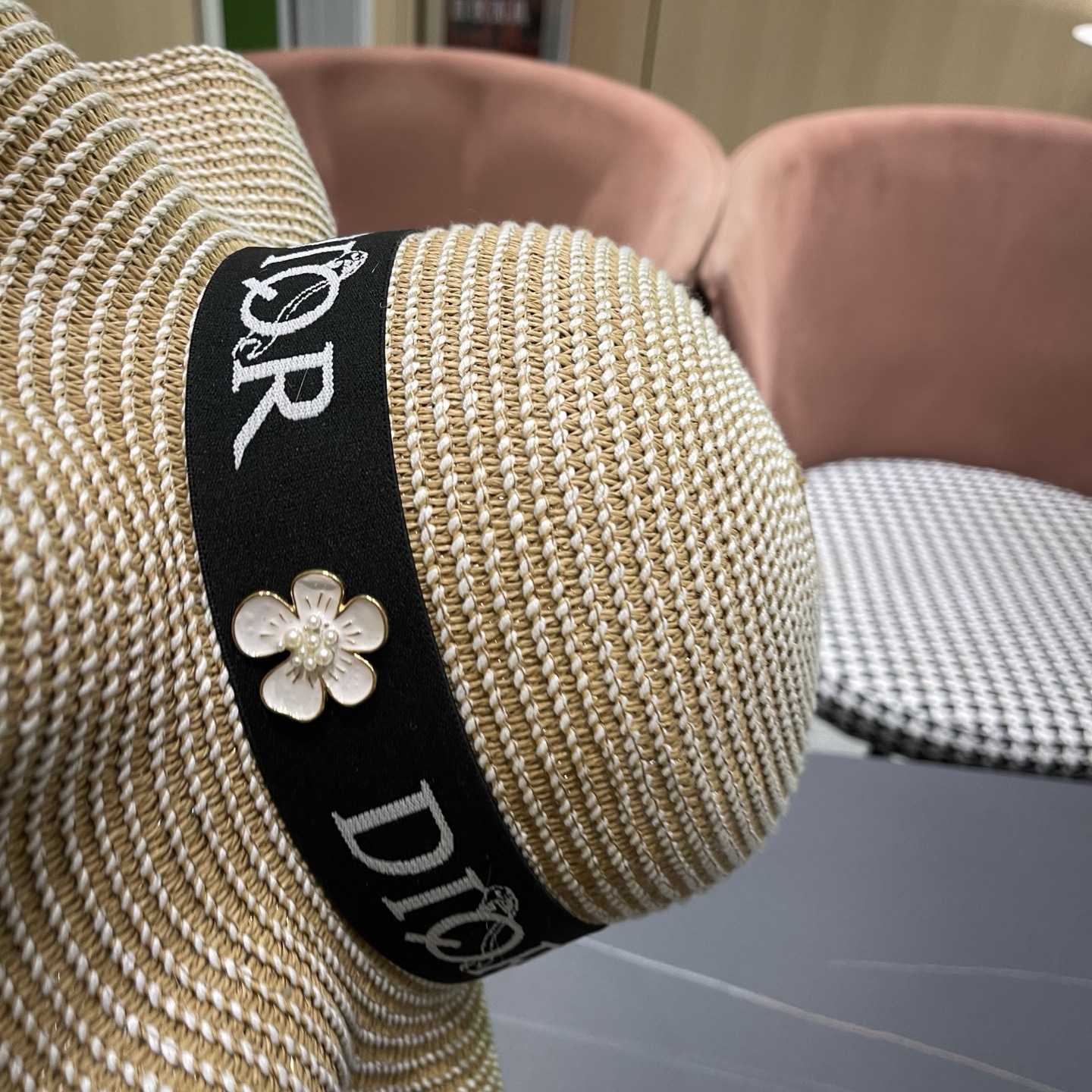 Dior迪奥 新款波浪形草帽女夏季海边度假大帽檐沙滩遮阳太阳帽子