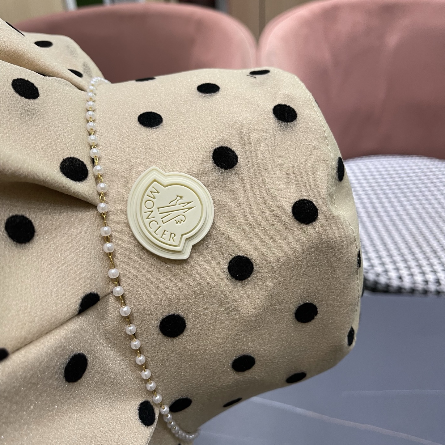 MONCLER（蒙口）渔夫帽女春夏季新款优雅出游可折叠太阳帽大帽檐遮脸防晒遮阳帽女