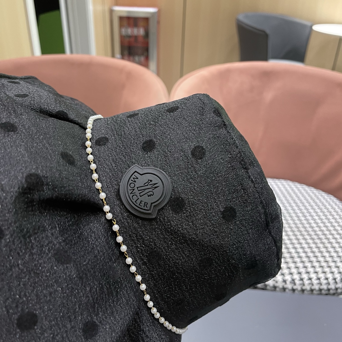 MONCLER（蒙口）渔夫帽女春夏季新款优雅出游可折叠太阳帽大帽檐遮脸防晒遮阳帽女