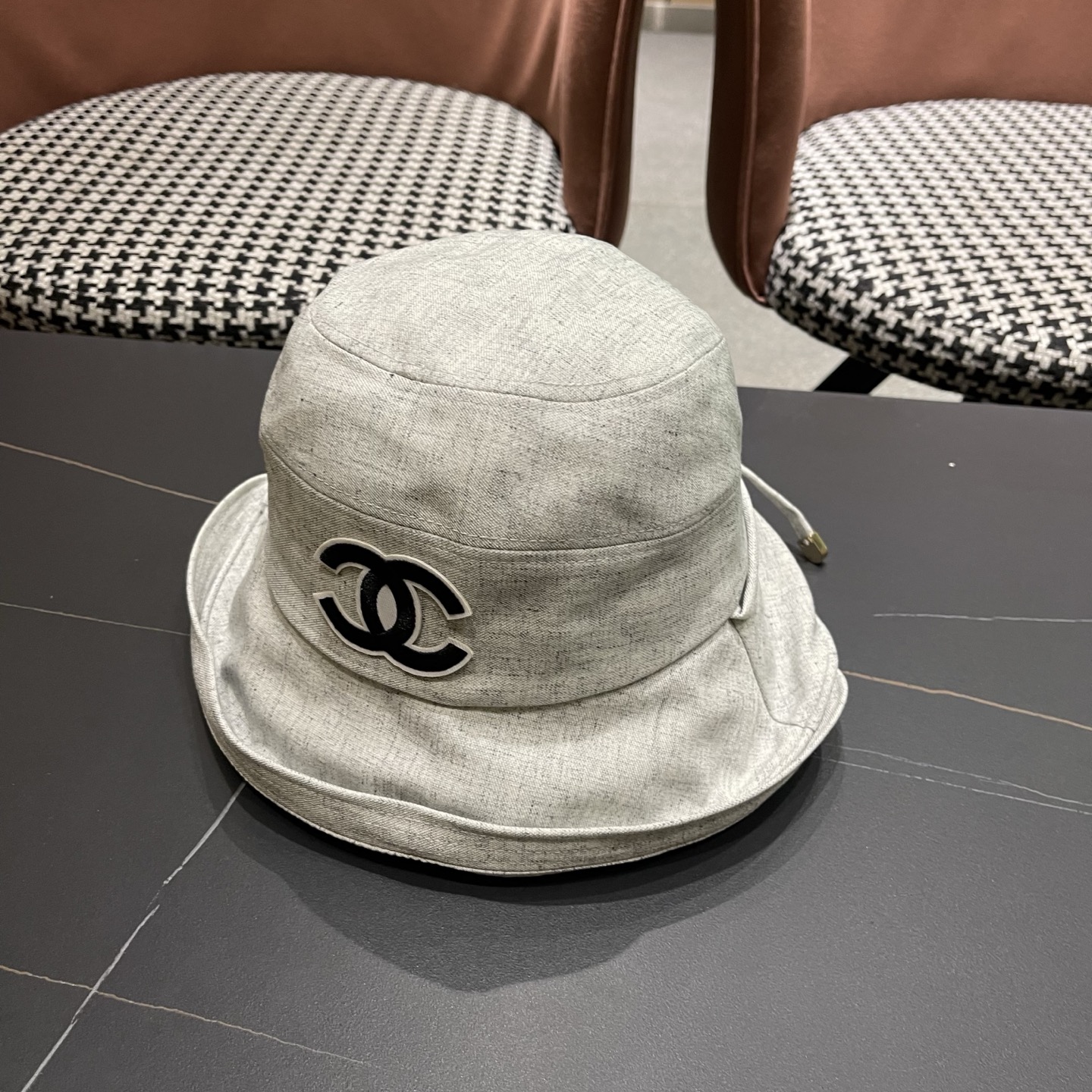 CHANEL香奈儿 日系渔夫帽女百搭卷边春夏季休闲时尚显脸小柔软布帽可折叠小盆帽