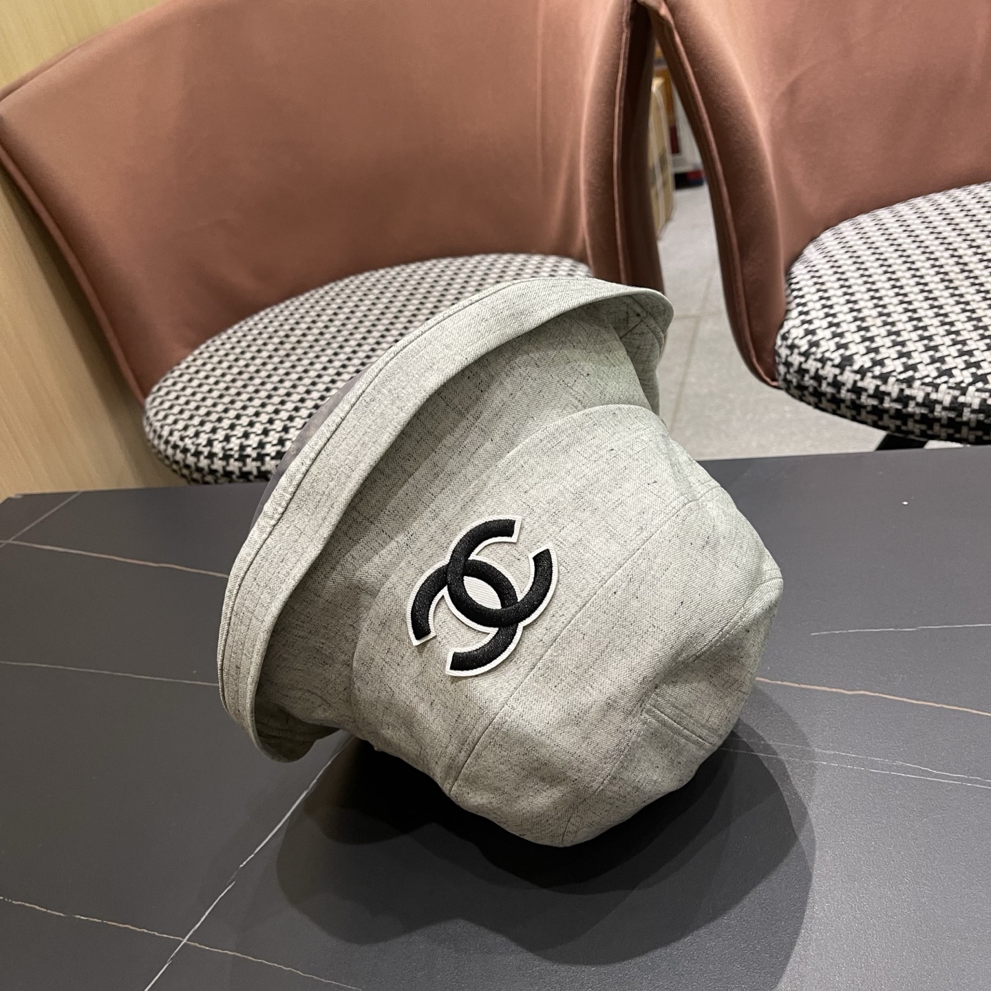 CHANEL香奈儿 日系渔夫帽女百搭卷边春夏季休闲时尚显脸小柔软布帽可折叠小盆帽