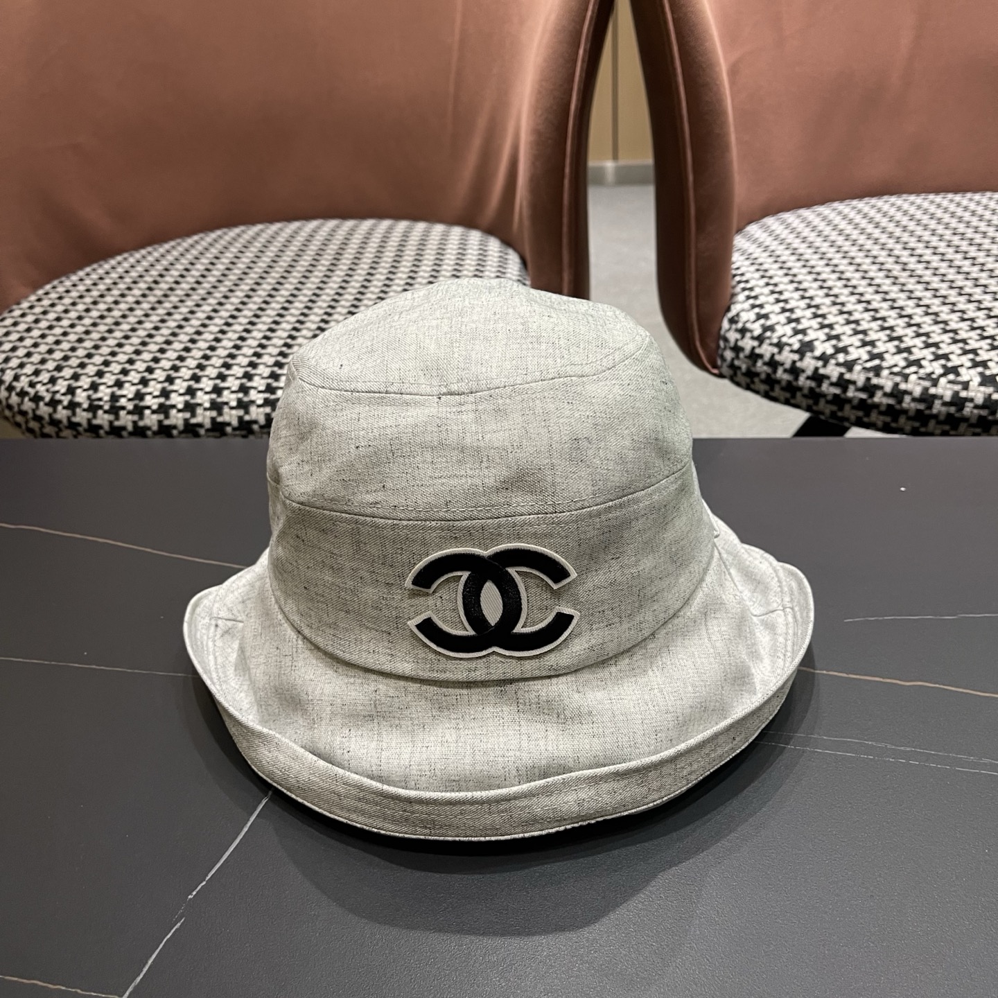 CHANEL香奈儿 日系渔夫帽女百搭卷边春夏季休闲时尚显脸小柔软布帽可折叠小盆帽