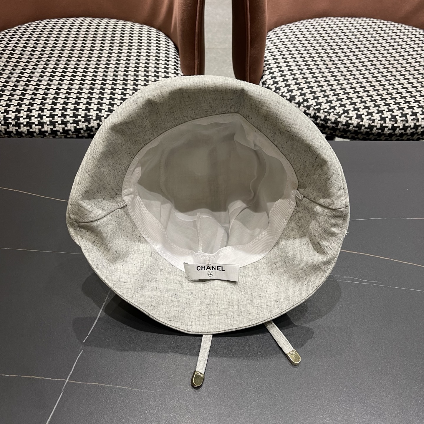 CHANEL香奈儿 日系渔夫帽女百搭卷边春夏季休闲时尚显脸小柔软布帽可折叠小盆帽