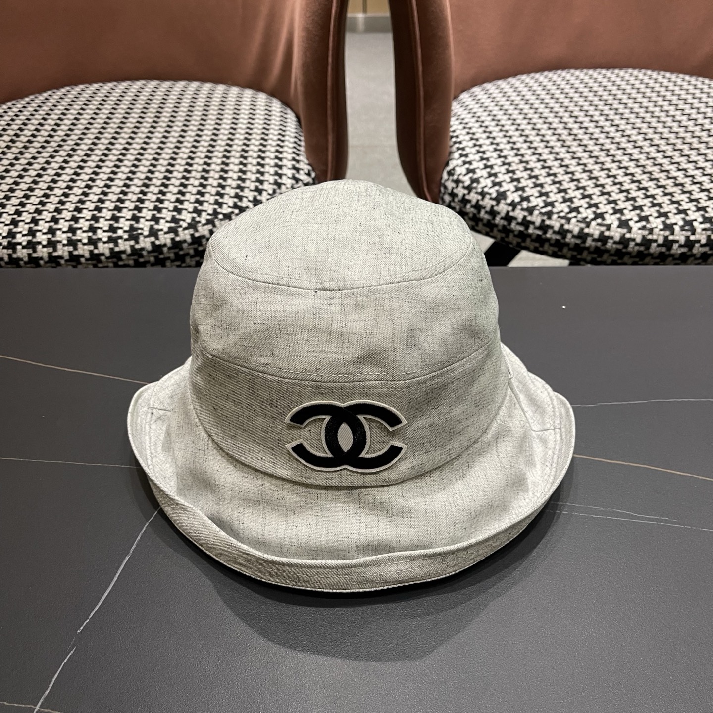 CHANEL香奈儿 日系渔夫帽女百搭卷边春夏季休闲时尚显脸小柔软布帽可折叠小盆帽