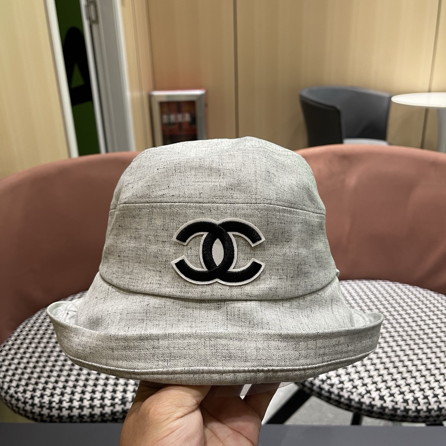 CHANEL香奈儿 日系渔夫帽女百搭卷边春夏季休闲时尚显脸小柔软布帽可折叠小盆帽