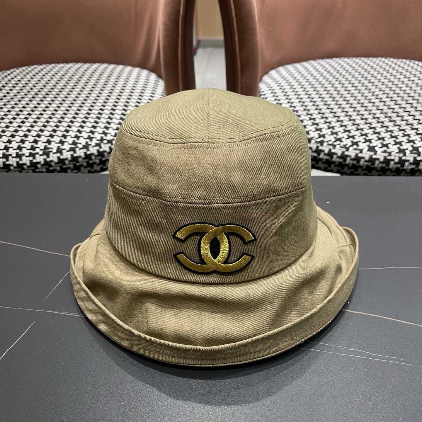 CHANEL香奈儿 日系渔夫帽女百搭卷边春夏季休闲时尚显脸小柔软布帽可折叠小盆帽