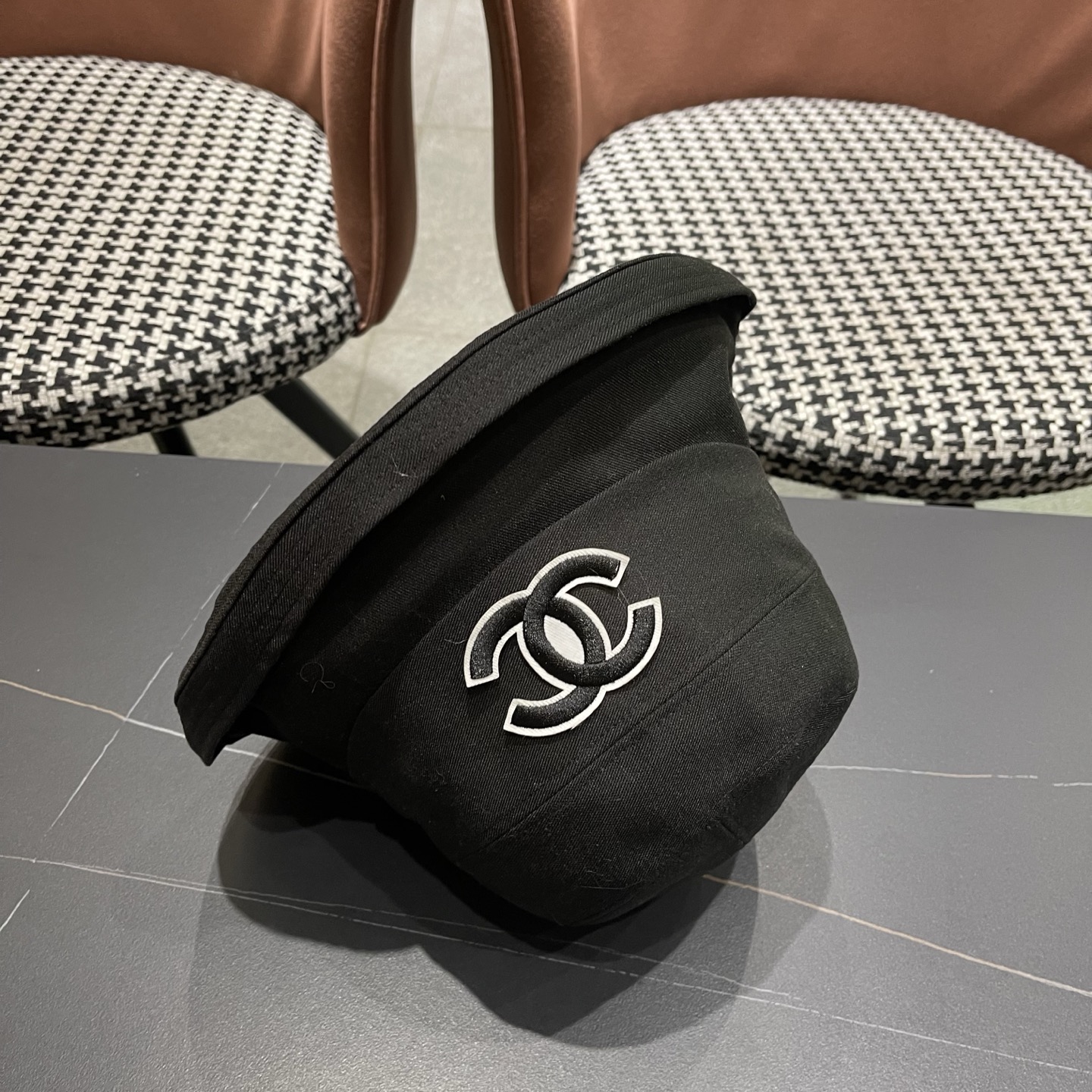 CHANEL香奈儿 日系渔夫帽女百搭卷边春夏季休闲时尚显脸小柔软布帽可折叠小盆帽