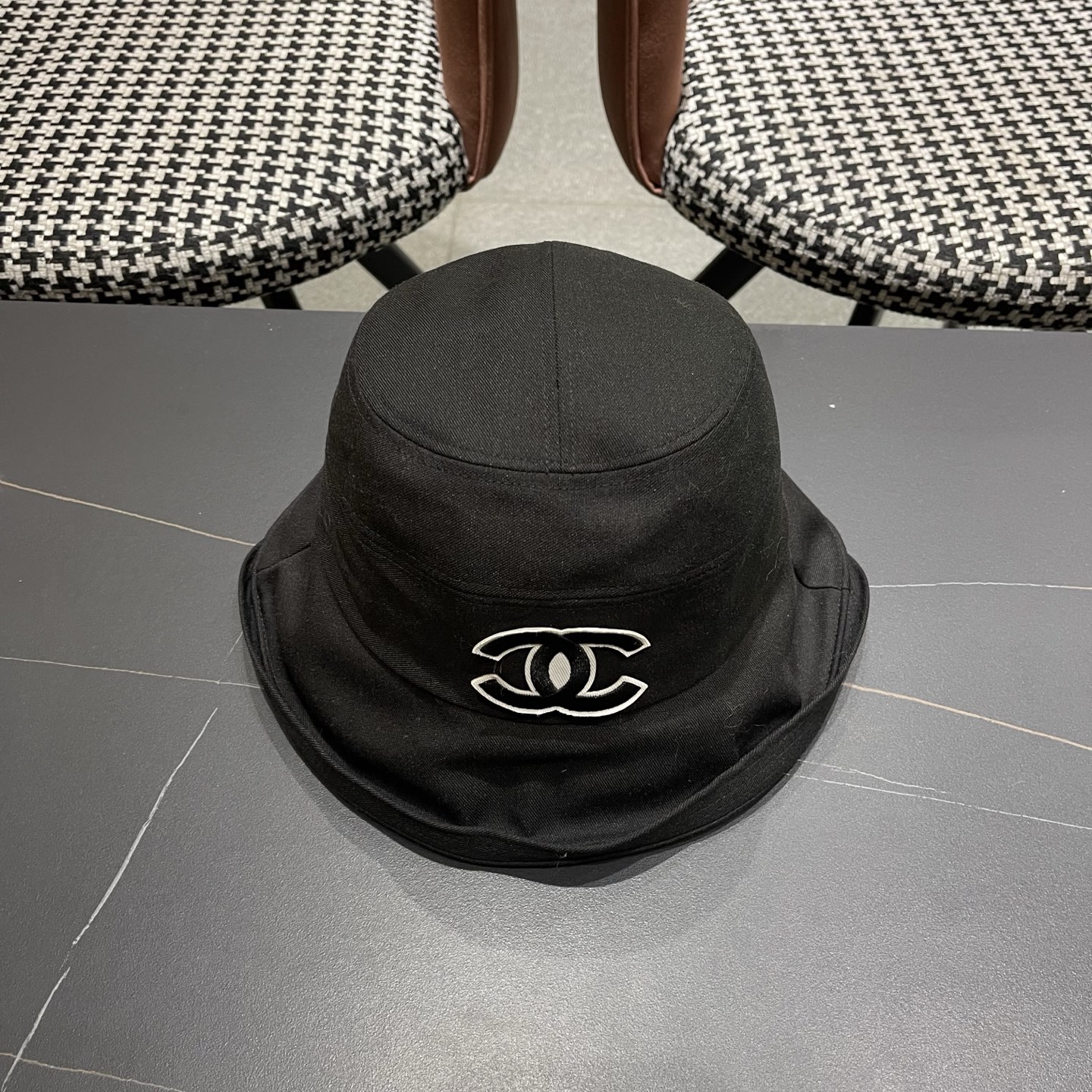 CHANEL香奈儿 日系渔夫帽女百搭卷边春夏季休闲时尚显脸小柔软布帽可折叠小盆帽