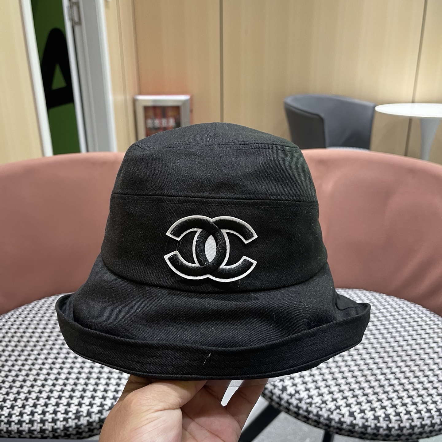 CHANEL香奈儿 日系渔夫帽女百搭卷边春夏季休闲时尚显脸小柔软布帽可折叠小盆帽