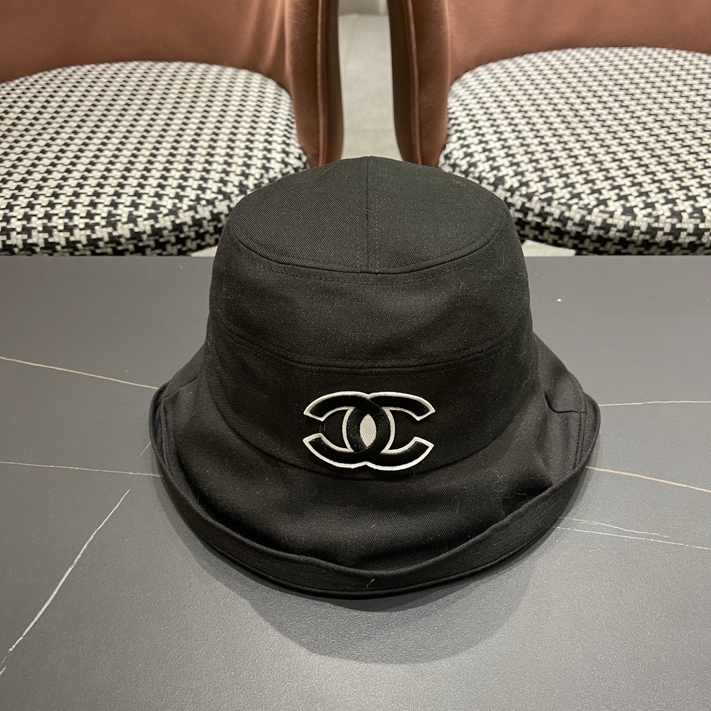 CHANEL香奈儿 日系渔夫帽女百搭卷边春夏季休闲时尚显脸小柔软布帽可折叠小盆帽