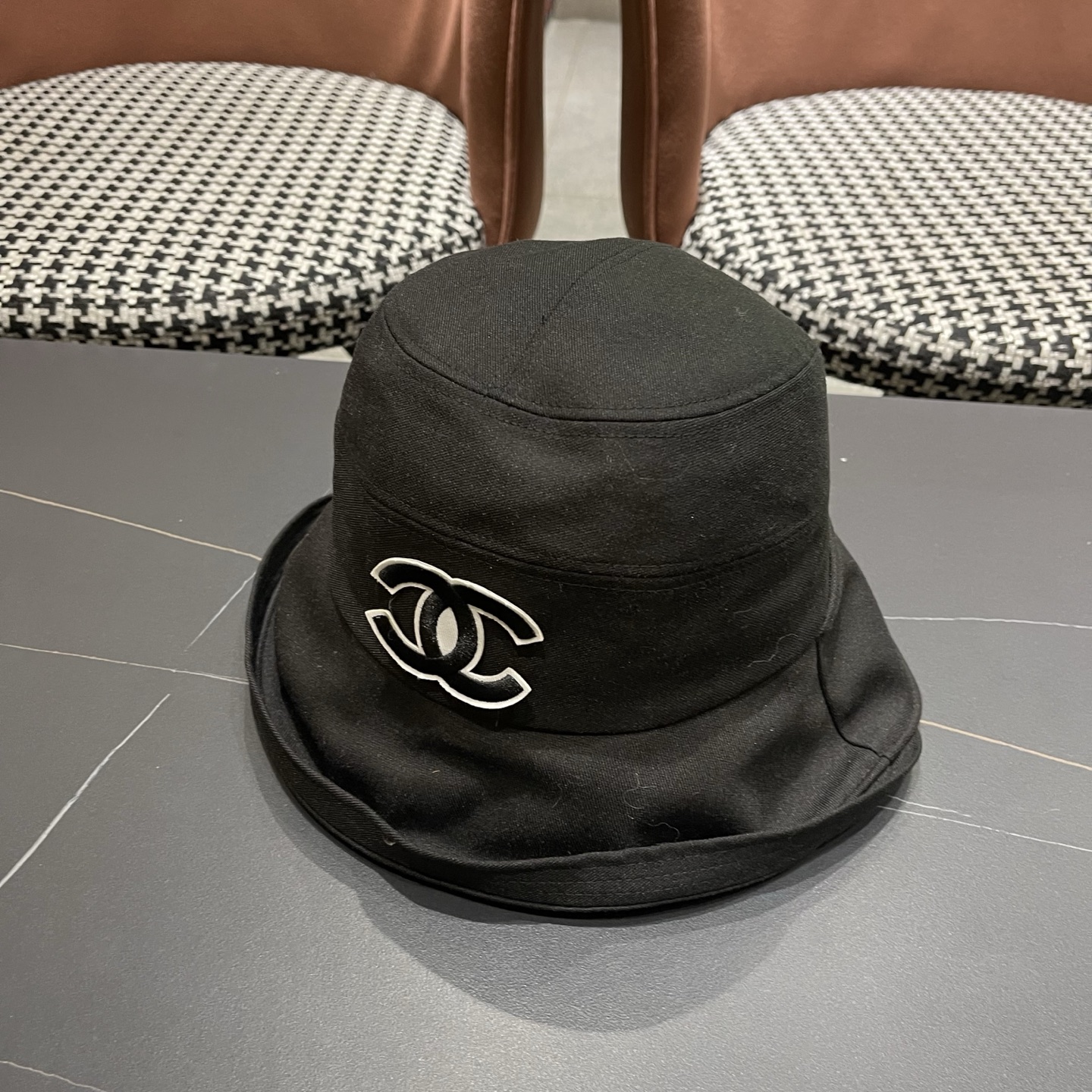 CHANEL香奈儿 日系渔夫帽女百搭卷边春夏季休闲时尚显脸小柔软布帽可折叠小盆帽