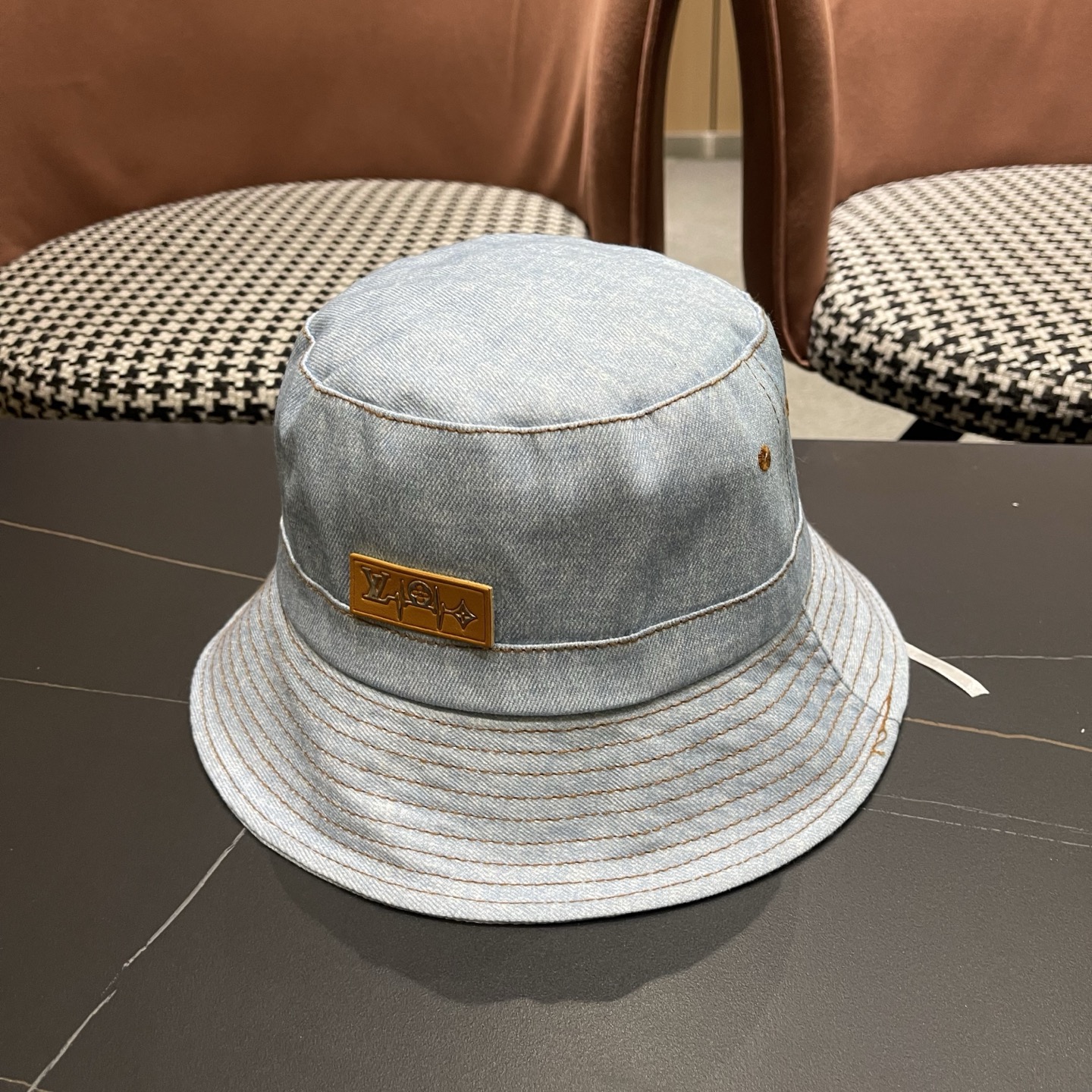 LV路易威登牛仔渔夫帽，头围57cm