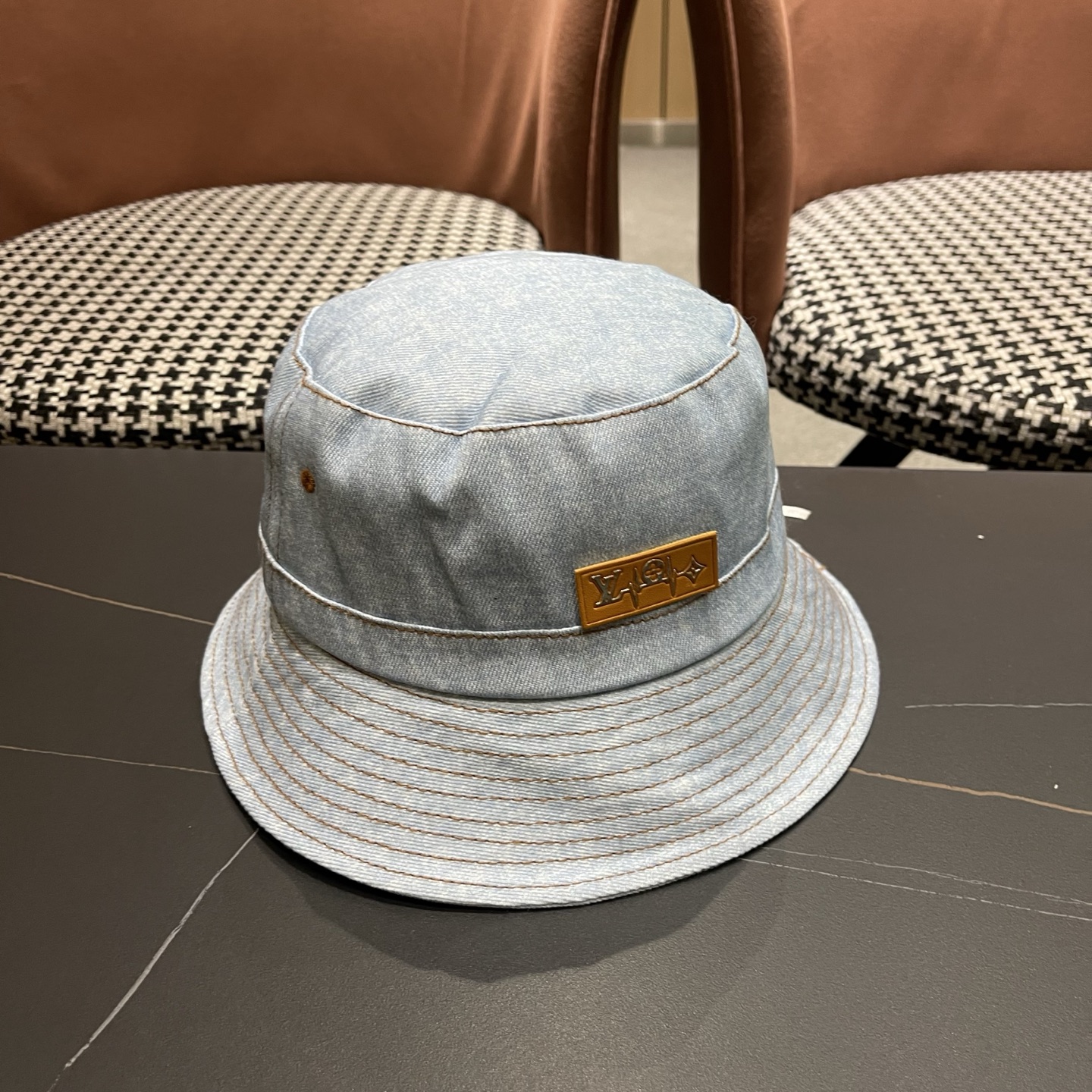 LV路易威登牛仔渔夫帽，头围57cm