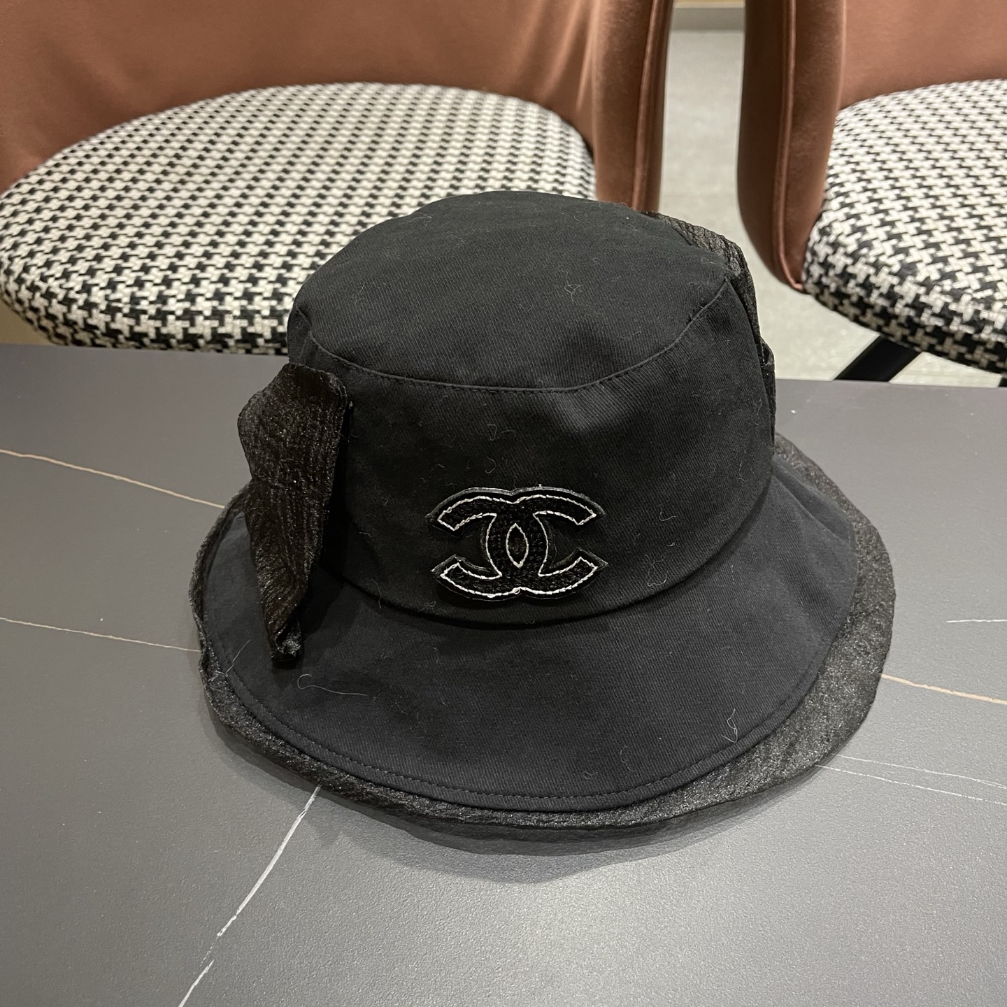 CHANEL香奈儿 帽子女款春夏季蝴蝶纱渔夫帽优雅气质显脸小盆帽潮可折叠遮阳帽女