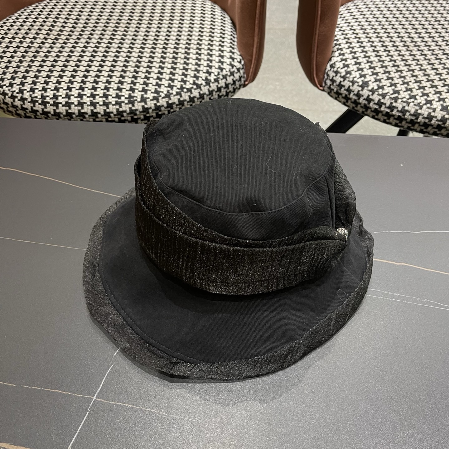 CHANEL香奈儿 帽子女款春夏季蝴蝶纱渔夫帽优雅气质显脸小盆帽潮可折叠遮阳帽女