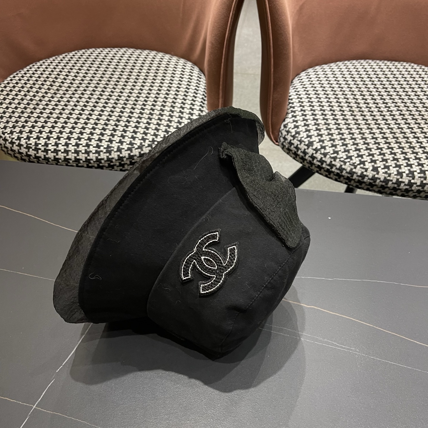 CHANEL香奈儿 帽子女款春夏季蝴蝶纱渔夫帽优雅气质显脸小盆帽潮可折叠遮阳帽女