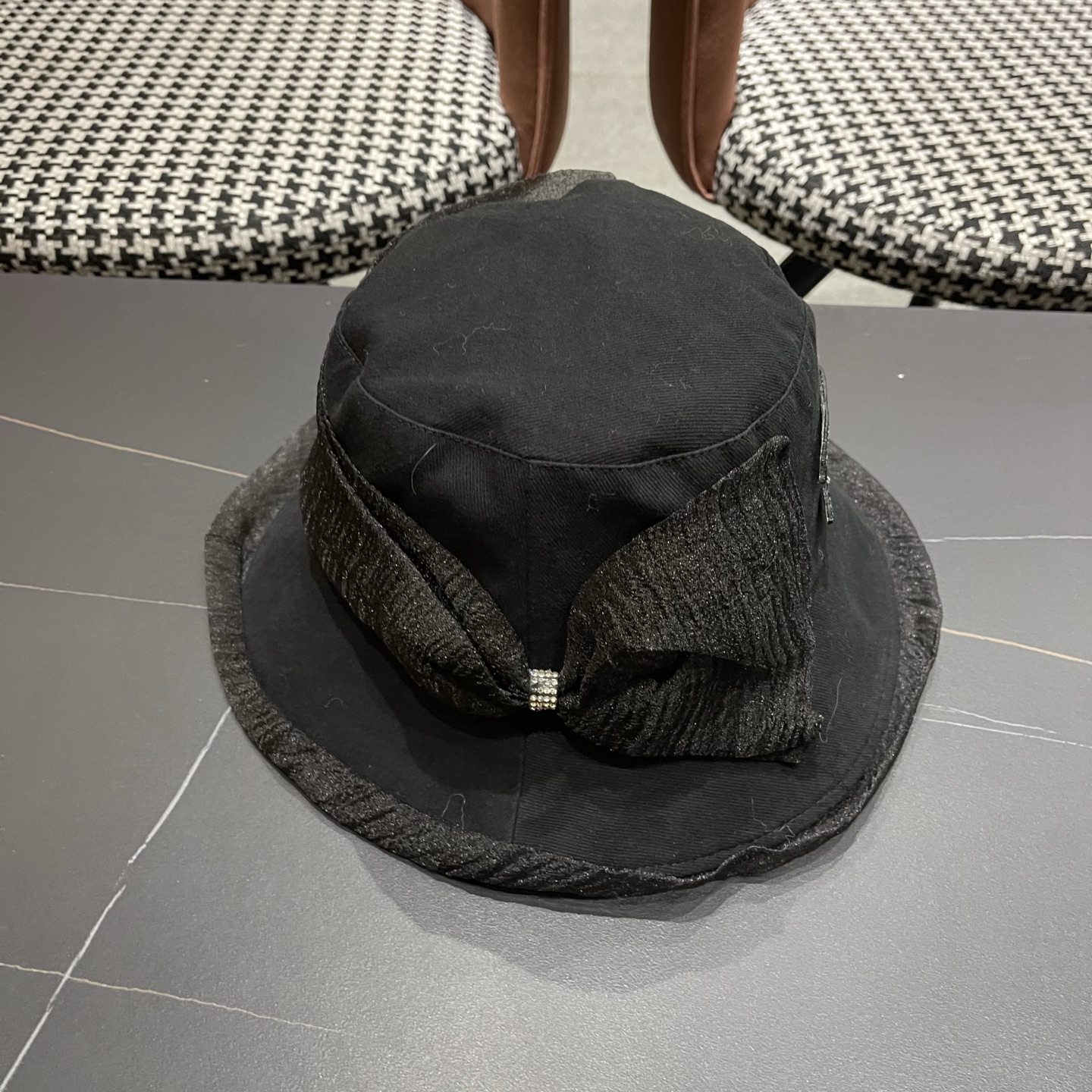 CHANEL香奈儿 帽子女款春夏季蝴蝶纱渔夫帽优雅气质显脸小盆帽潮可折叠遮阳帽女