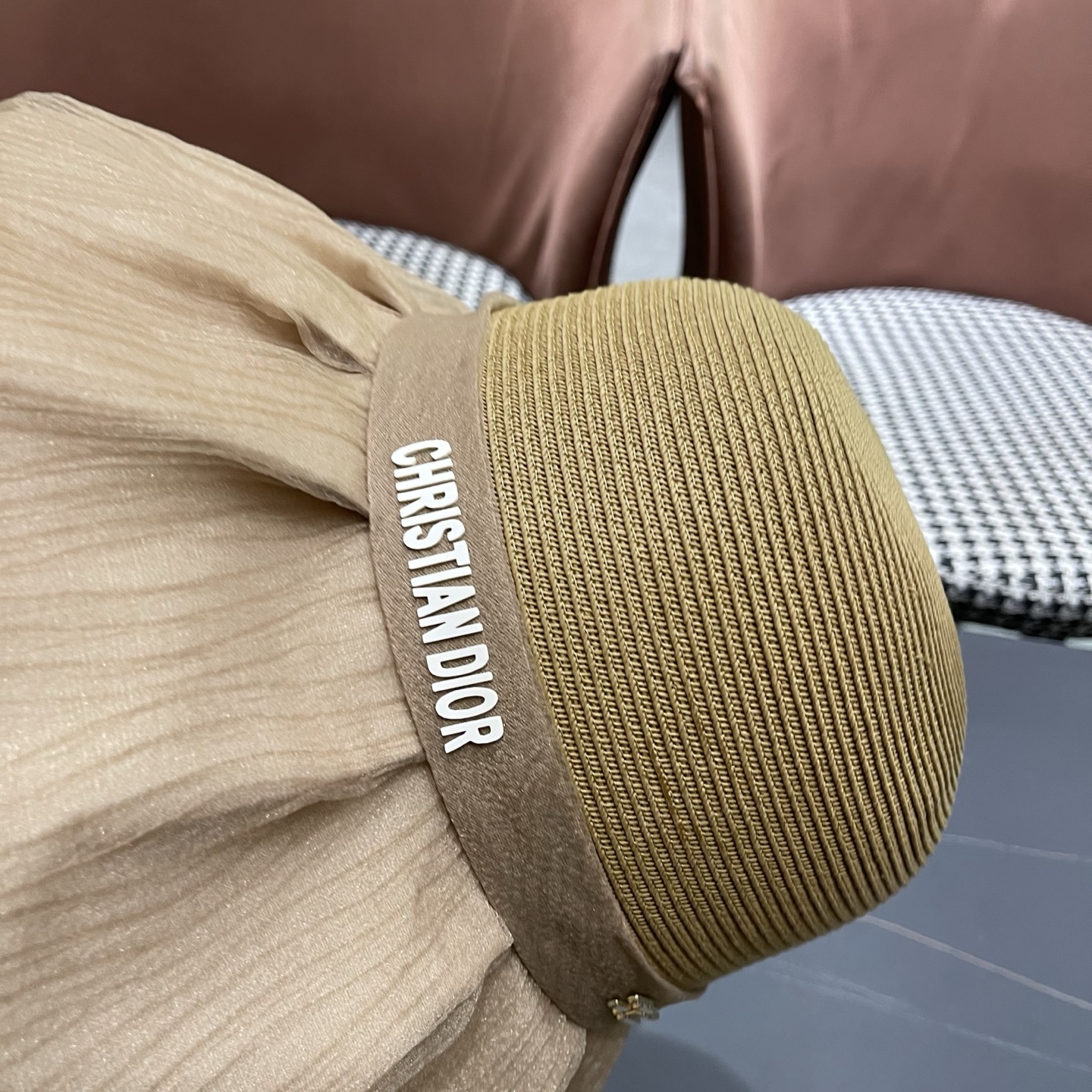 迪奥Dior 2026新款遮阳帽子女春秋出游度假防紫外线渔夫帽可折叠大檐防晒帽