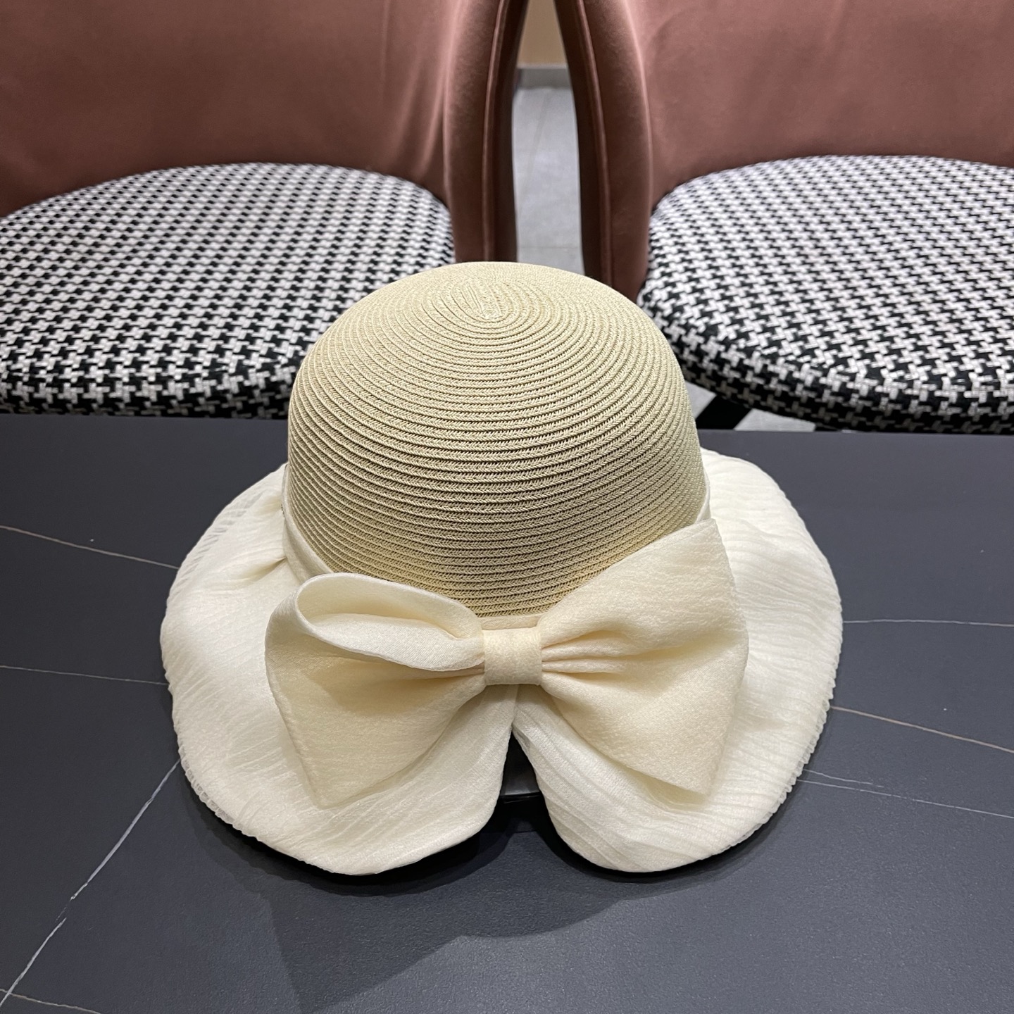 迪奥Dior 2026新款遮阳帽子女春秋出游度假防紫外线渔夫帽可折叠大檐防晒帽