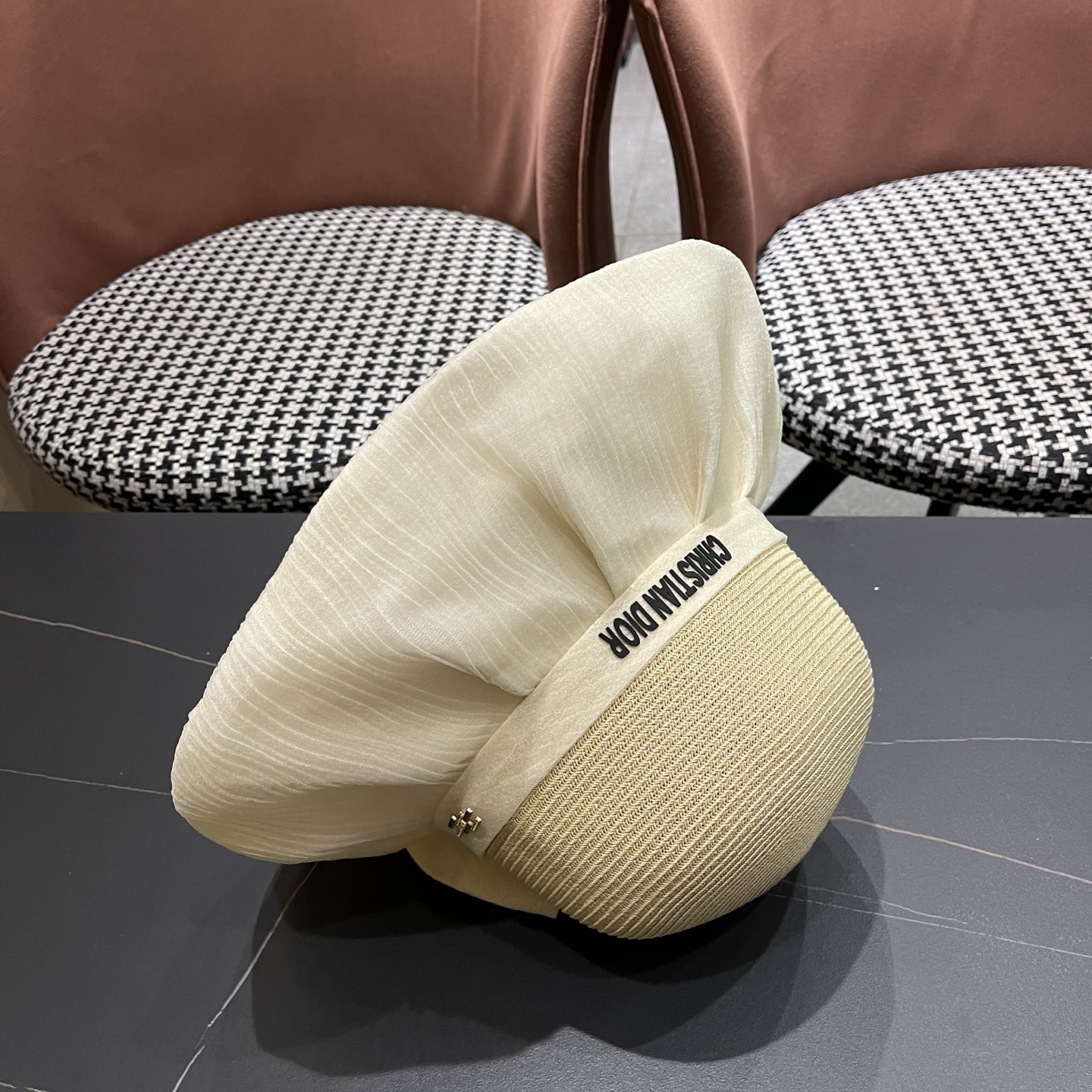 迪奥Dior 2026新款遮阳帽子女春秋出游度假防紫外线渔夫帽可折叠大檐防晒帽