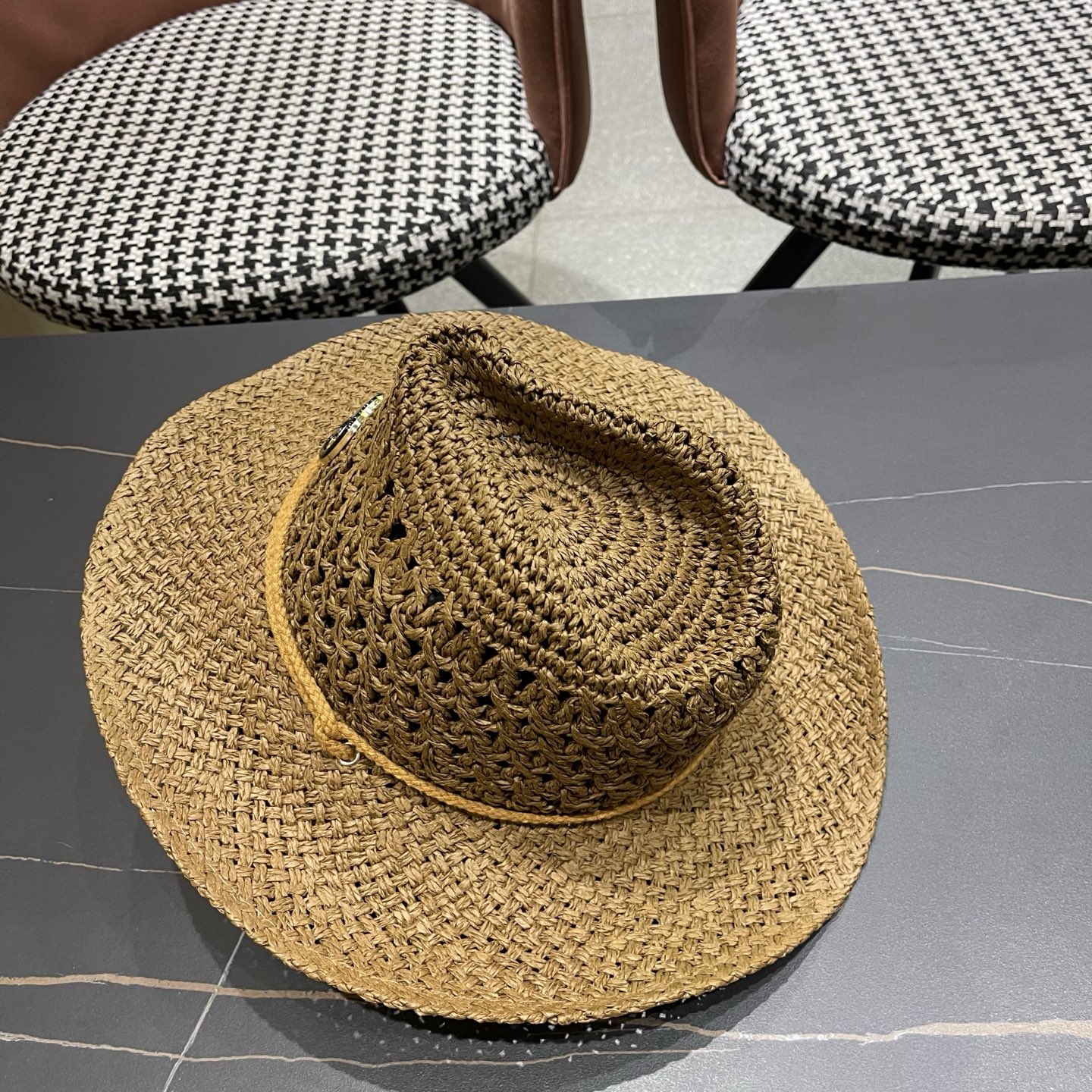 古奇Gucci 加大檐草帽女夏季出游防晒遮阳帽日系复古度假凉帽海边沙滩帽子潮