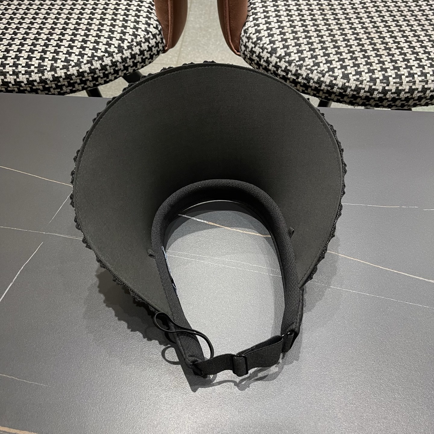 PRADA普拉达 夏季蕾丝遮阳帽子女款2026新款海边沙滩大檐发箍百搭防晒帽空顶帽