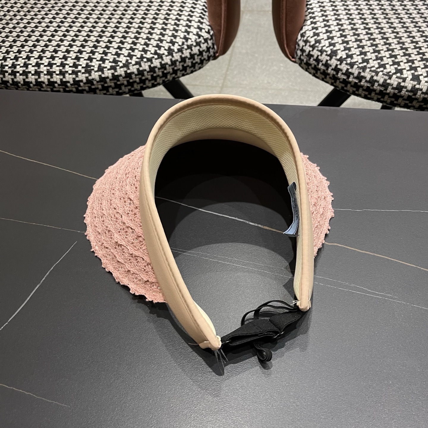 PRADA普拉达 夏季蕾丝遮阳帽子女款2026新款海边沙滩大檐发箍百搭防晒帽空顶帽