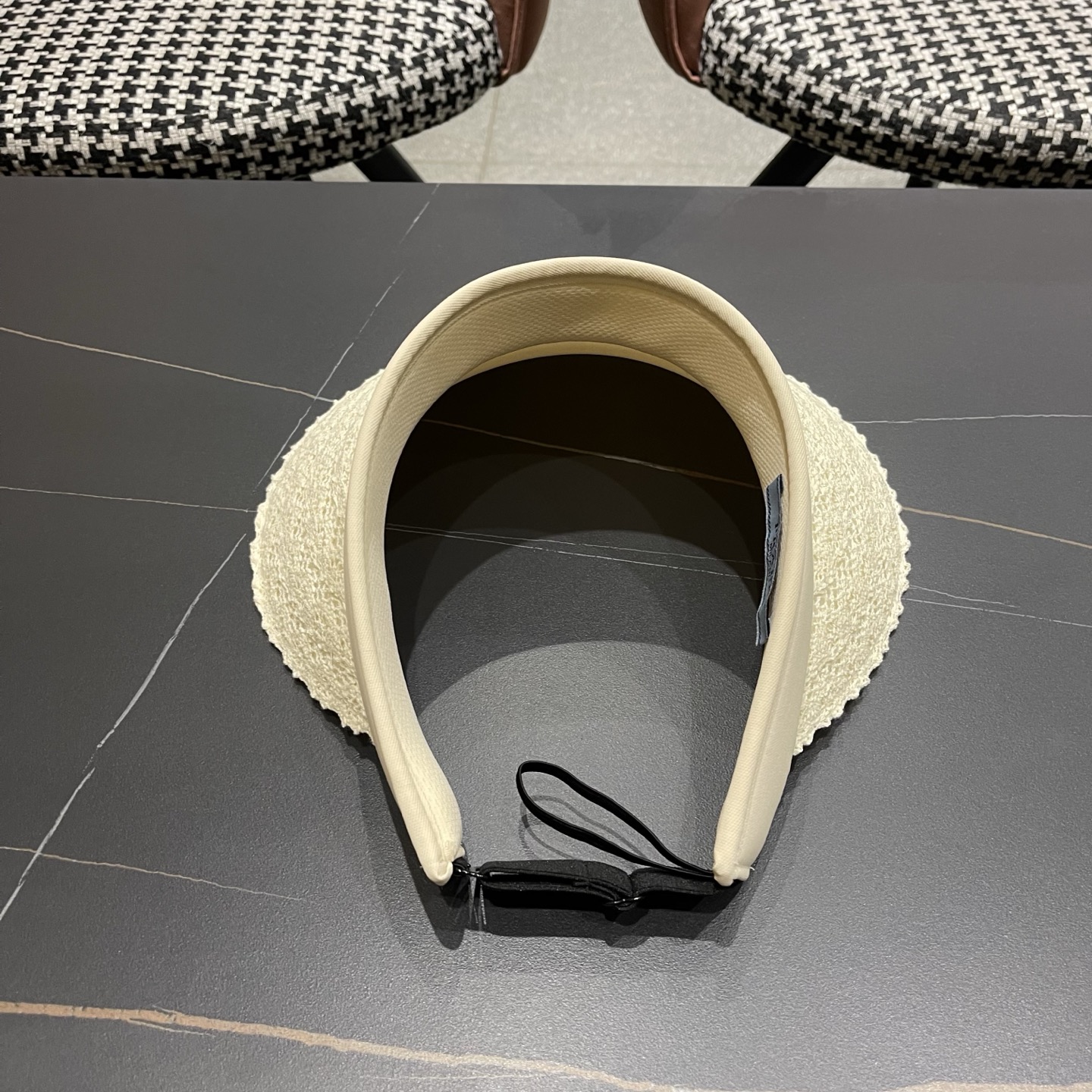 PRADA普拉达 夏季蕾丝遮阳帽子女款2026新款海边沙滩大檐发箍百搭防晒帽空顶帽