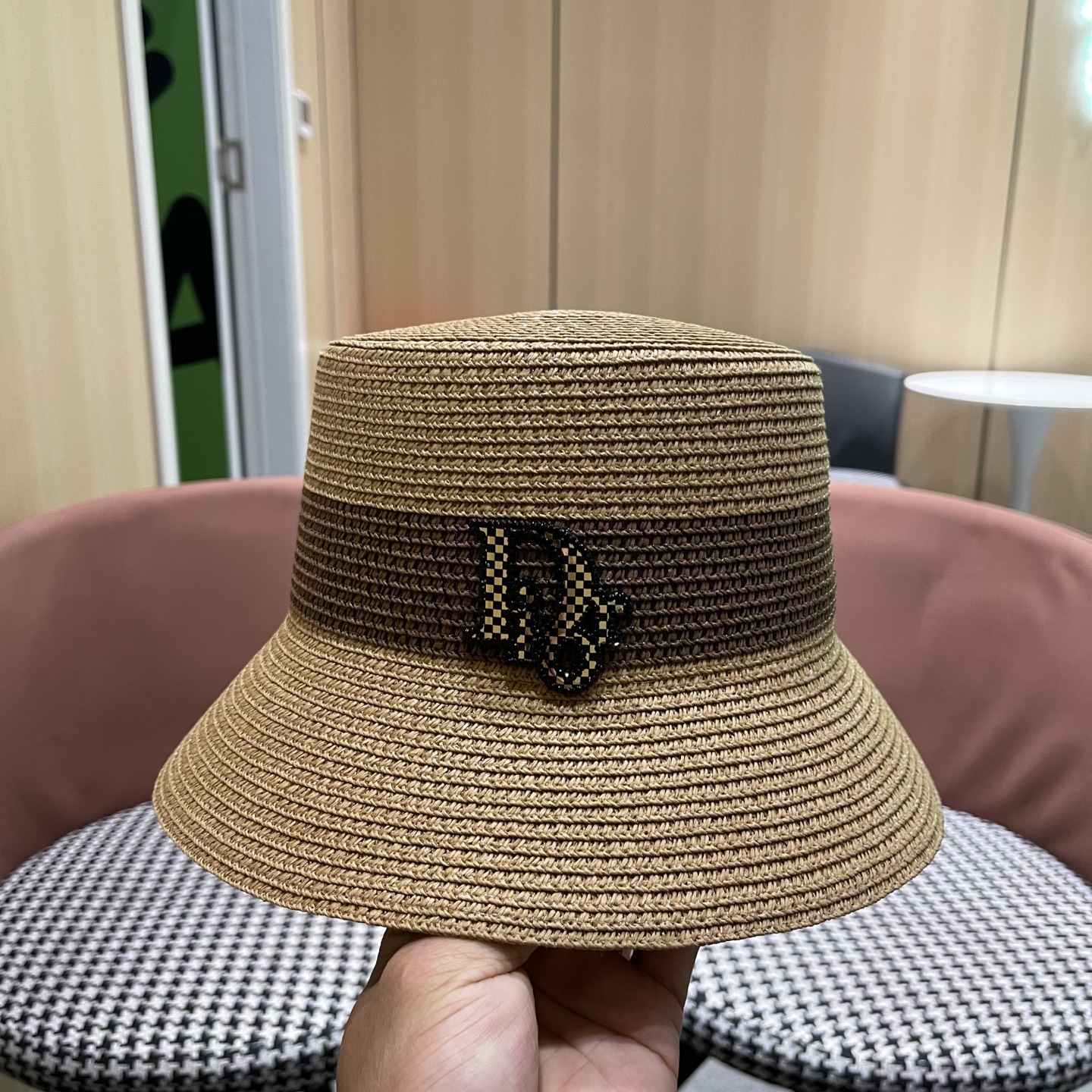 Dior迪奥新款渔夫帽，遮阳草帽，头围57cm