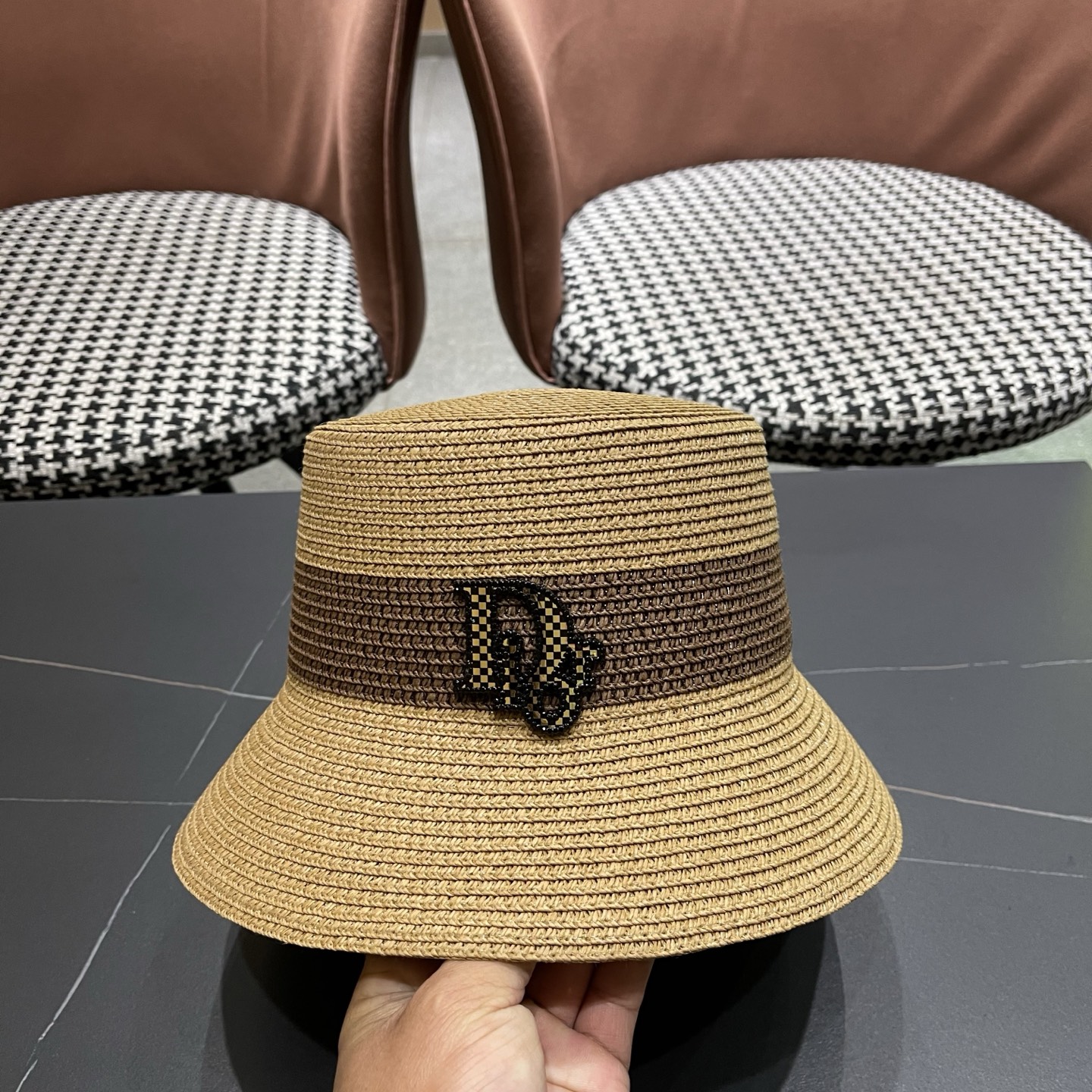 Dior迪奥新款渔夫帽，遮阳草帽，头围57cm